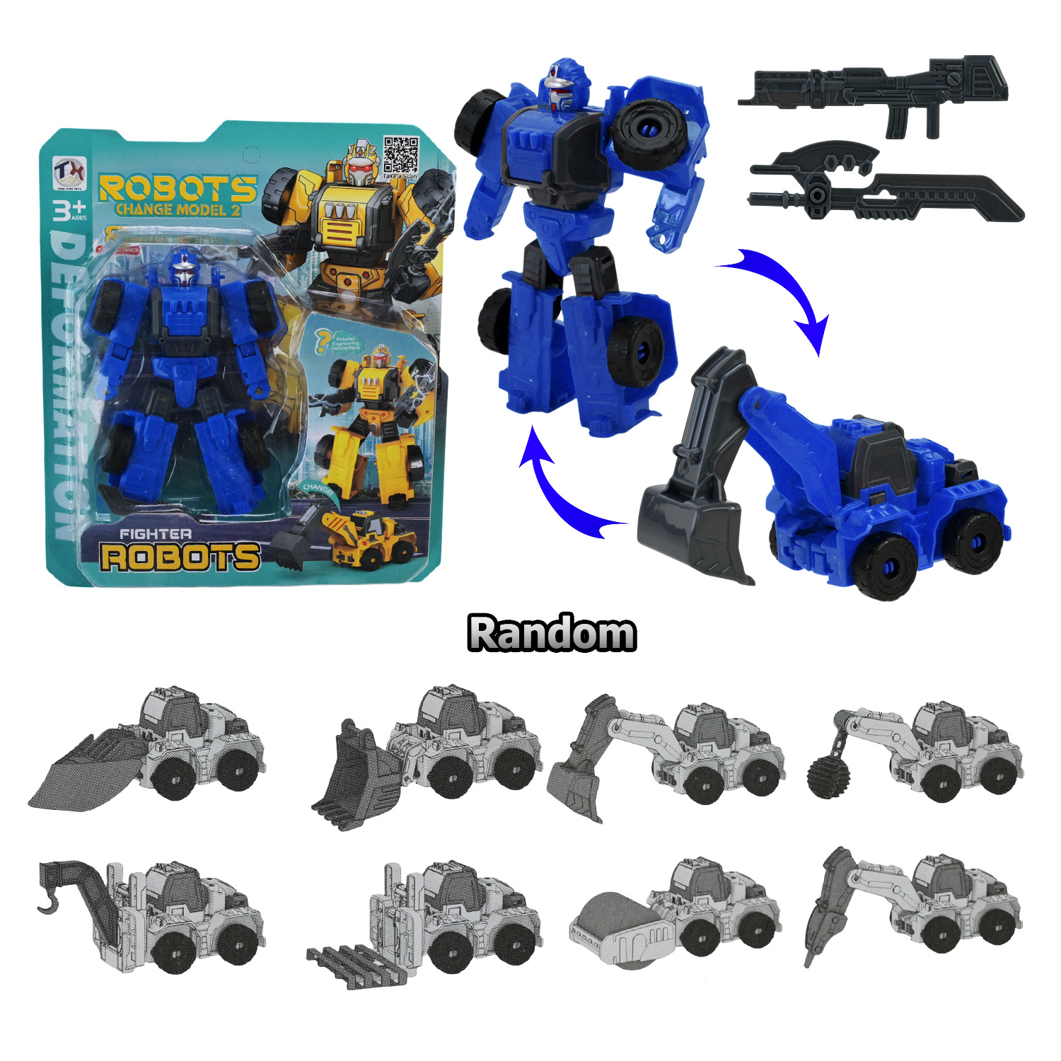 Трансформер арт. B001-3 (240шт/2) 8 видів,планшет.22,5*19,5*4,6см