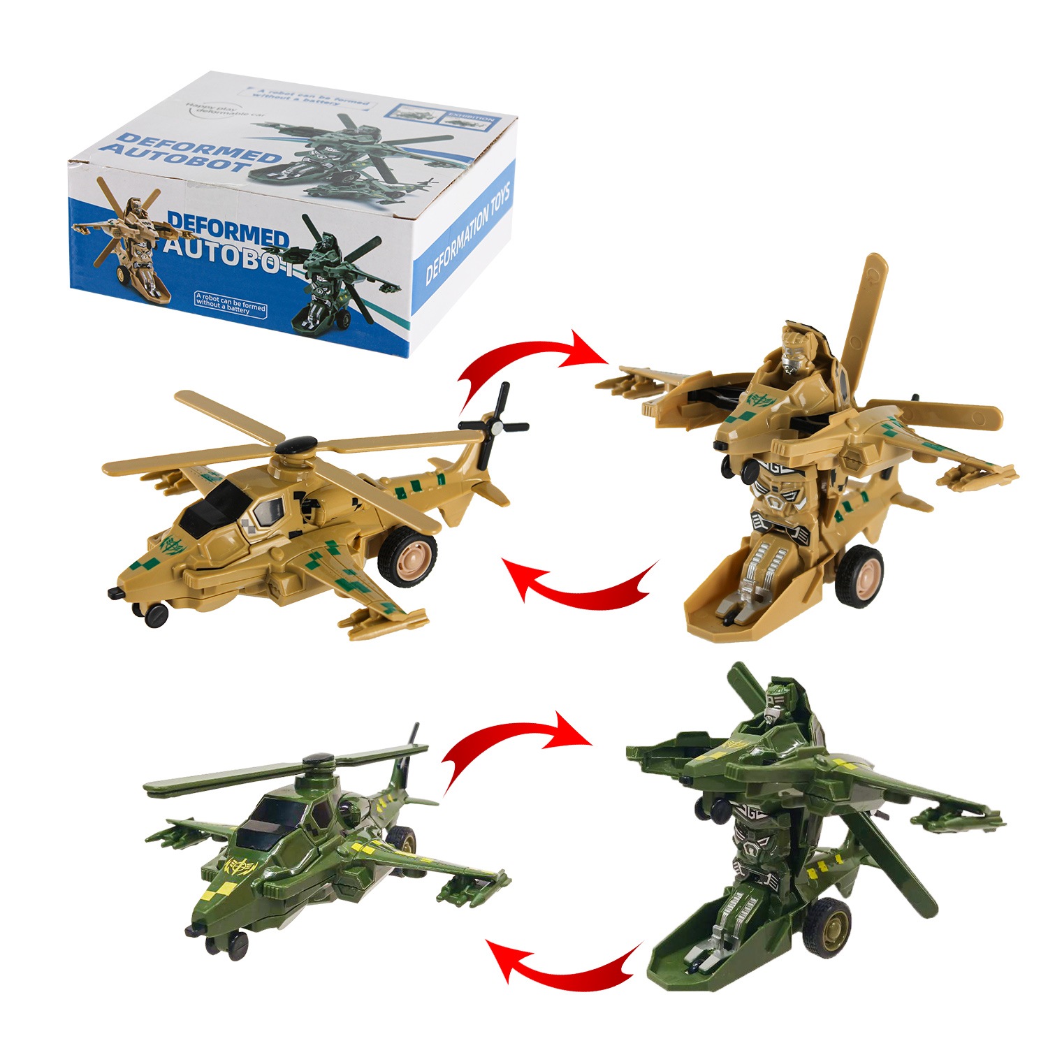 Трансформер арт. MY688-25 (252шт/2) 2колір, трансформується в танк, короб. 15,5*13,5*6см