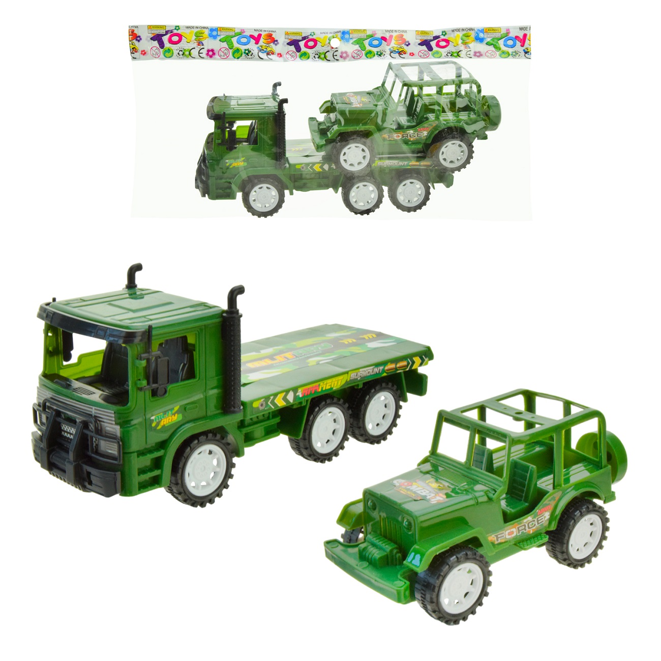 Трейлер арт. 928-B15 (120шт/2) інерц., військова техніка  набор., пакет 20,5*36см