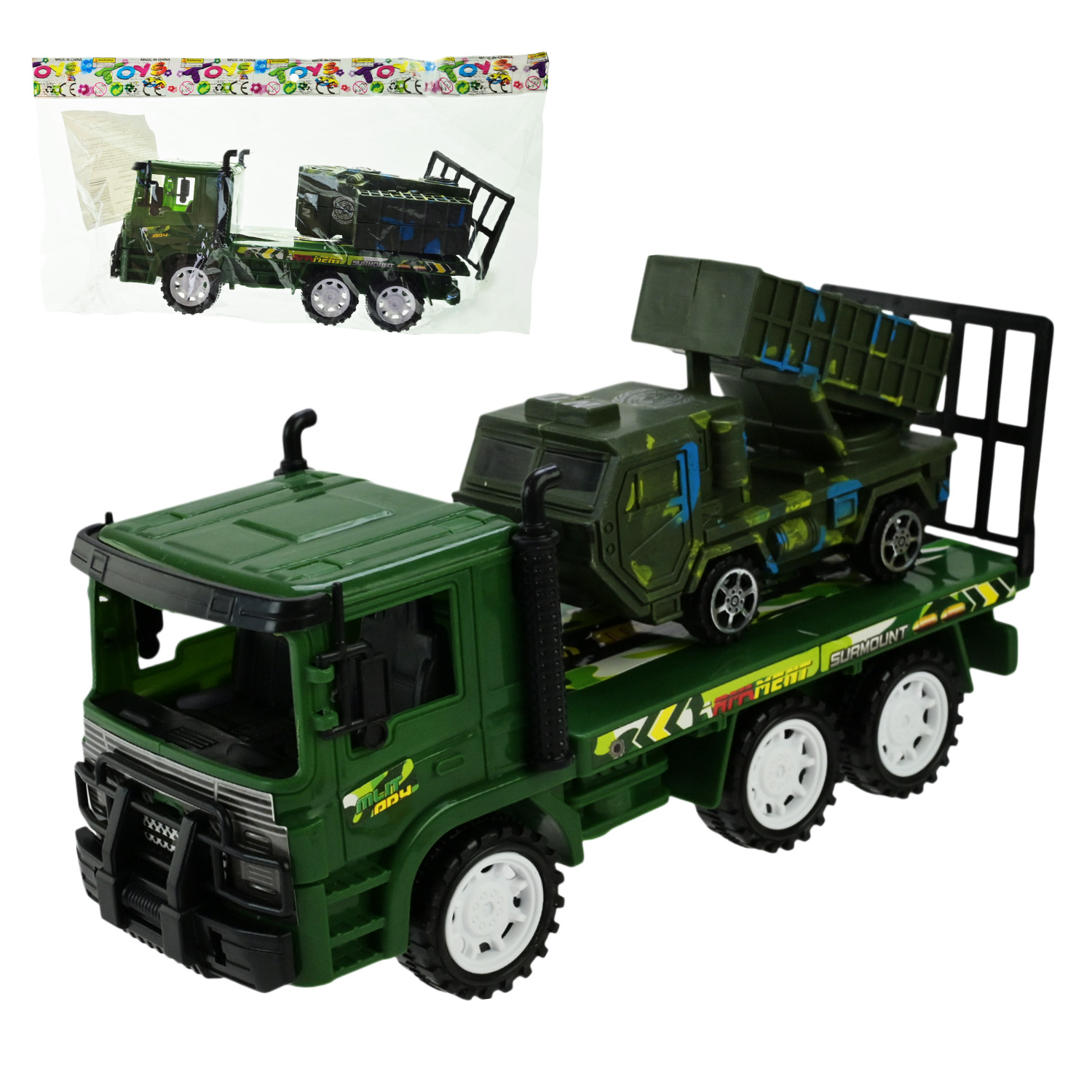 Трейлер арт. 928-B16 (160шт/2) інерц., військова техніка набор. пакет 20,5*36см