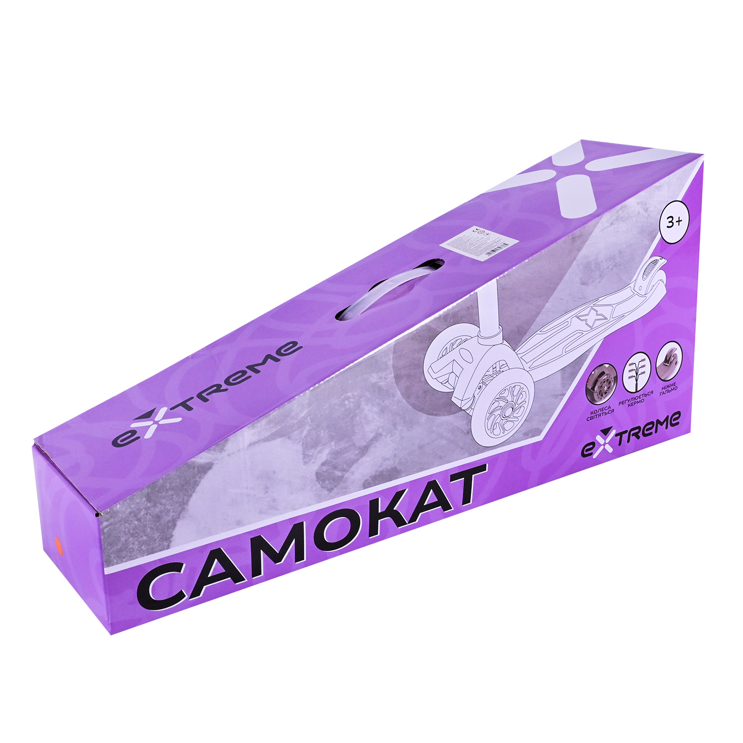 Самокат дитячий 4-х коліс. арт. SC25121 (6шт) MAXI, колеса PU світяться, 6 кольорів мікс, короб. 58*14,5*28 см