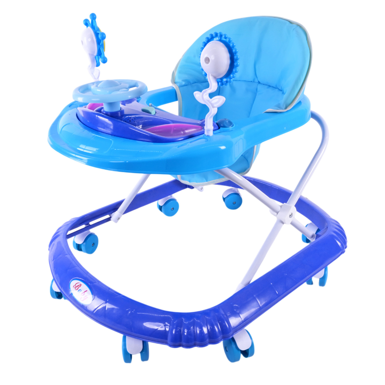 Ходунки арт. BW108 (7шт) музичні з брязкальцями, світло,3 кольори