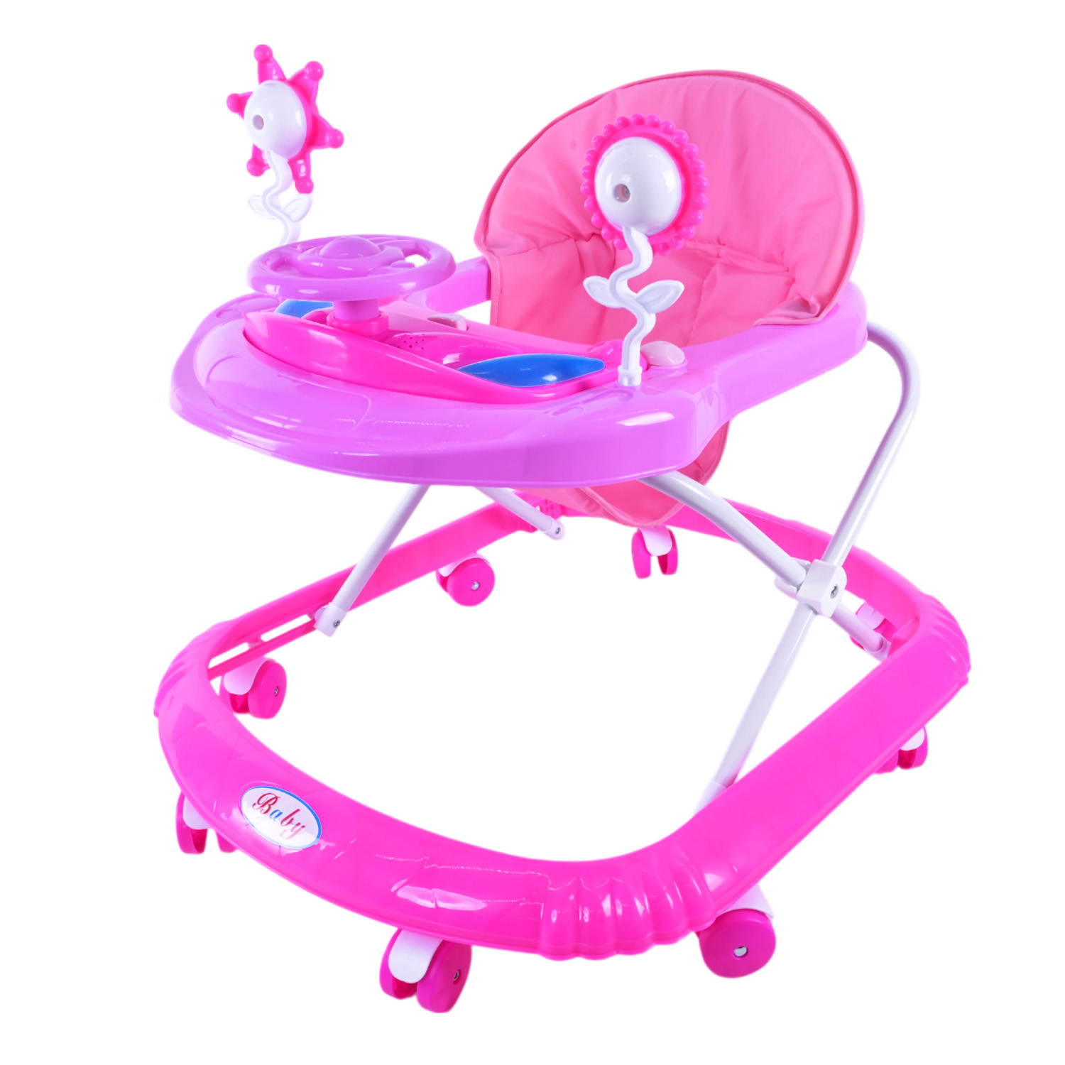 Ходунки арт. BW108 (7шт) музичні з брязкальцями, світло,3 кольори