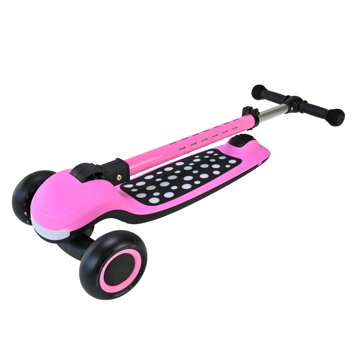 Самокат 3-х колесний арт. SC9026 (6шт) складний зі світлом,колеса PU LED підсвітка, муз, 3 кольори