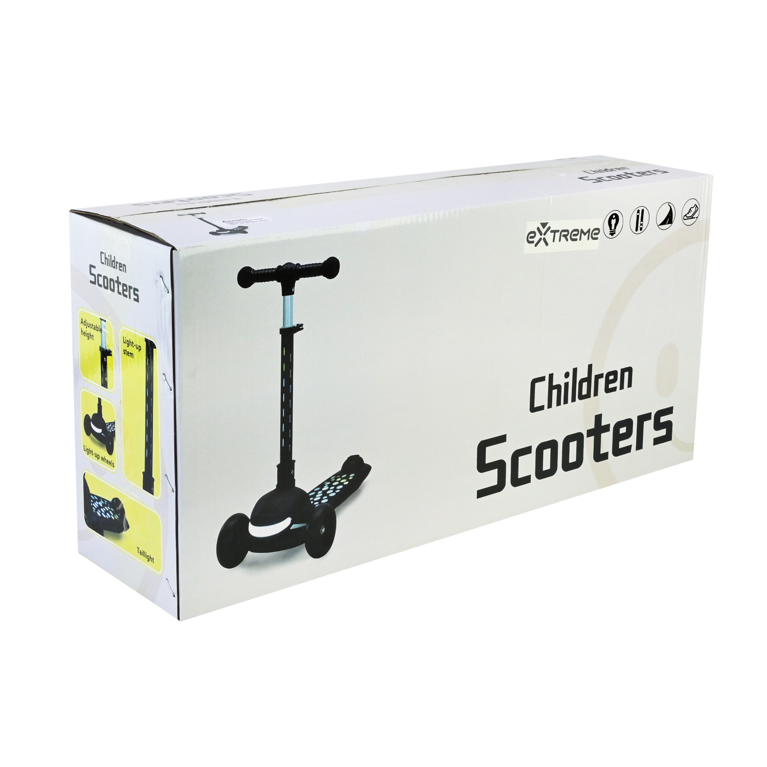 Самокат 3-х колесний арт. SC9027 (6шт) складний зі світлом,колеса PU LED підсвітка від батарейок, муз, 3 кольори