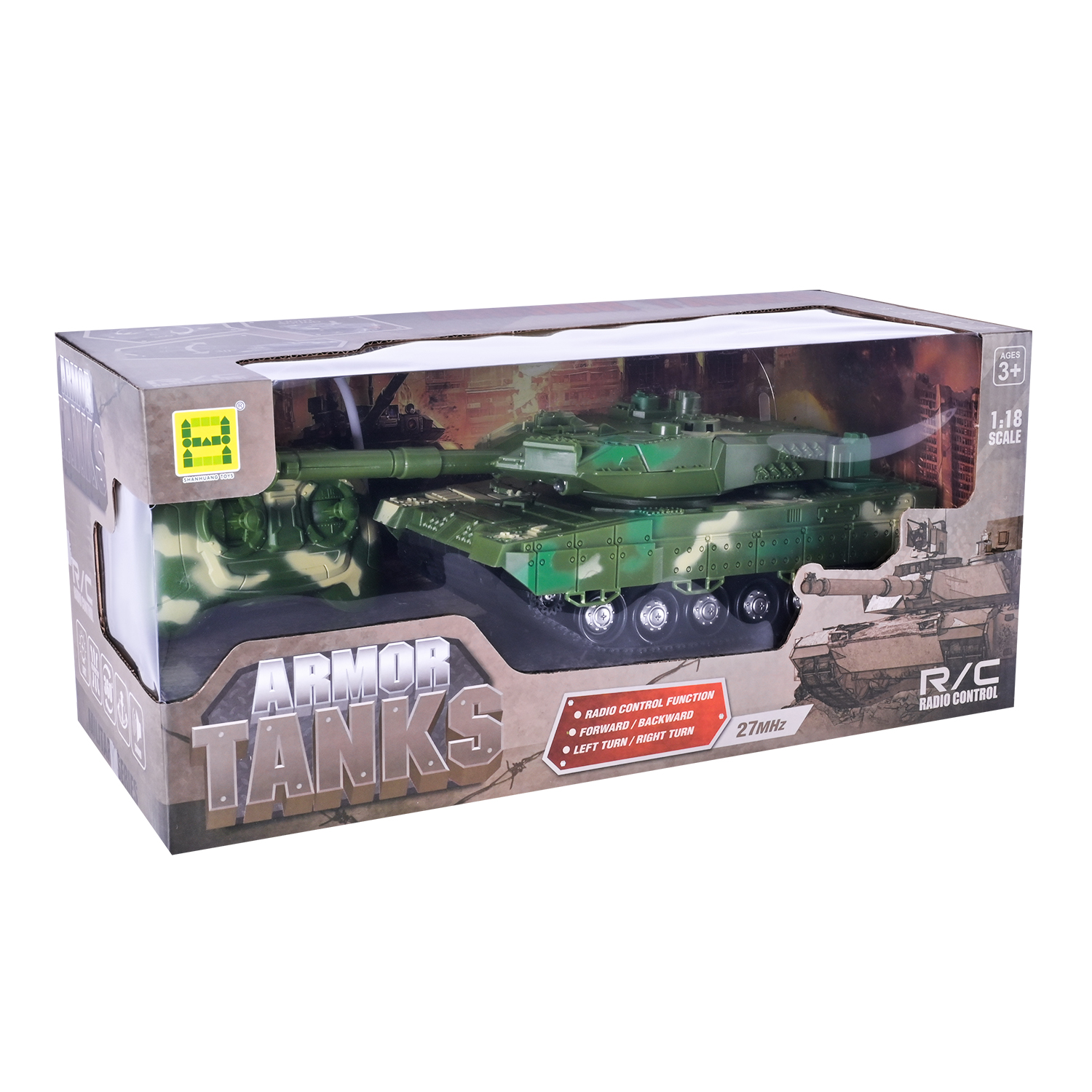 Танк р/к арт. SH091-415B (24шт) 2 кольори, світ, короб. 31*11,5*11см