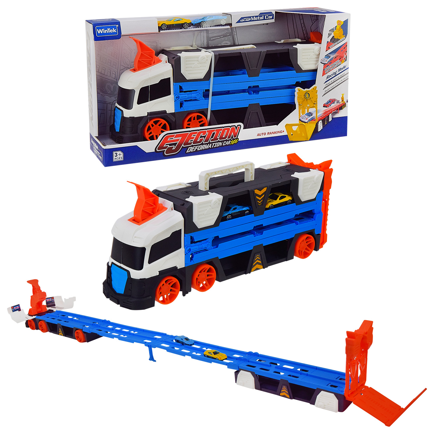 Трейлер із машинками арт. E7015B (24шт/2) короб. 47*23,5*11,5см