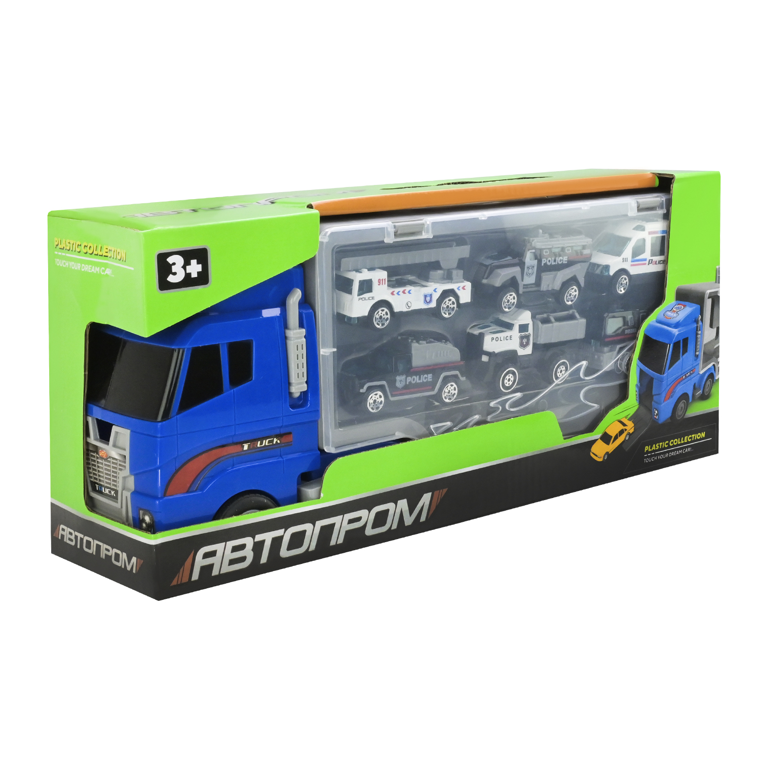 Трейлер із машинками арт. PS006-3 (36шт) короб. 34,5*14,9*9,5см