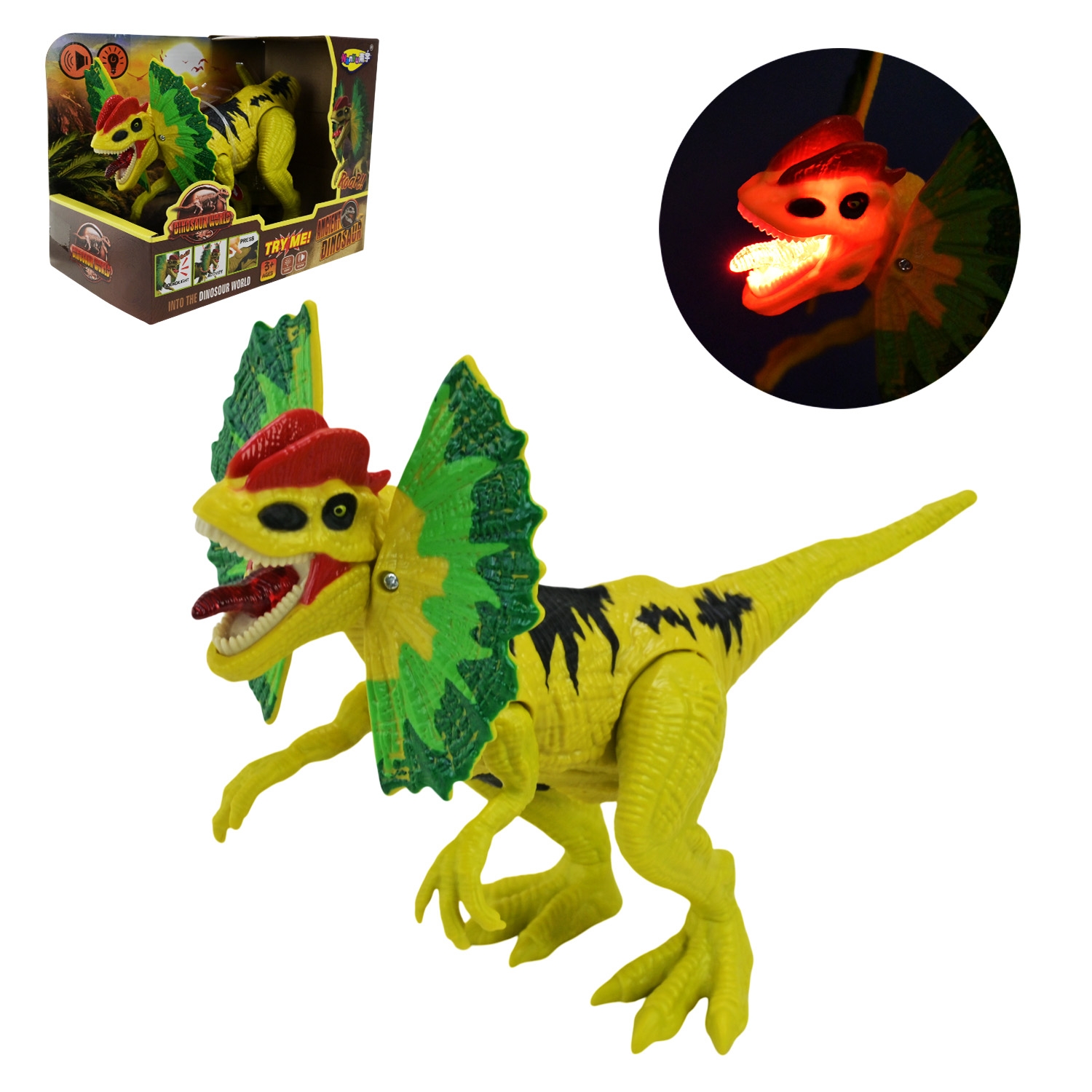 Тварина інтеракт.динозавр арт. NY083-A (60шт/2) світ, звук,р-р 29*10*15см, короб.19,5*11,3*15,5см