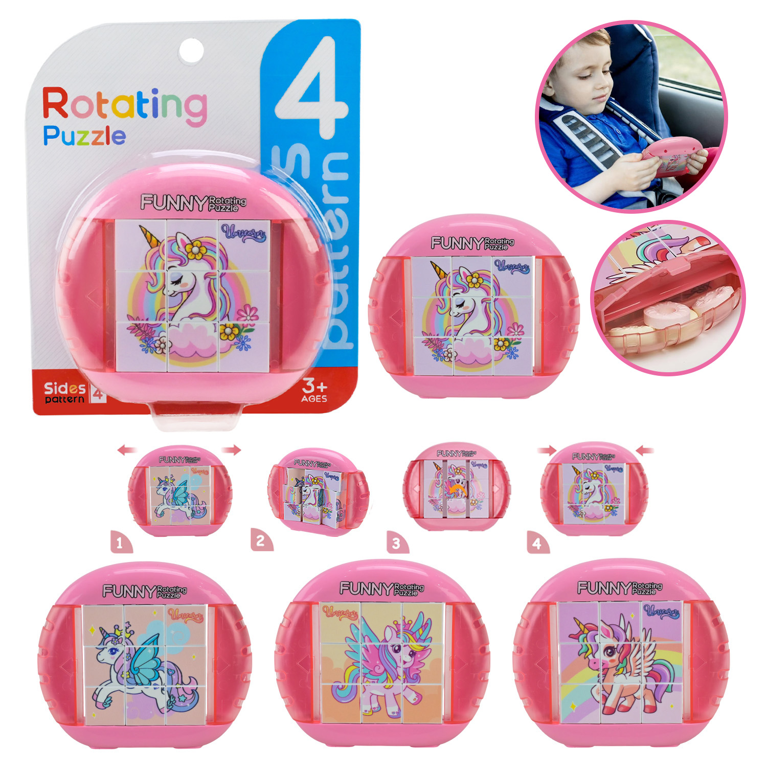 Кубики  обертові арт. 5587-2 (240шт/2) р-р 12*2,5*10см,потрібно скласти 4 картинки, інструкція, матузок, планшет 15*2,5*15см