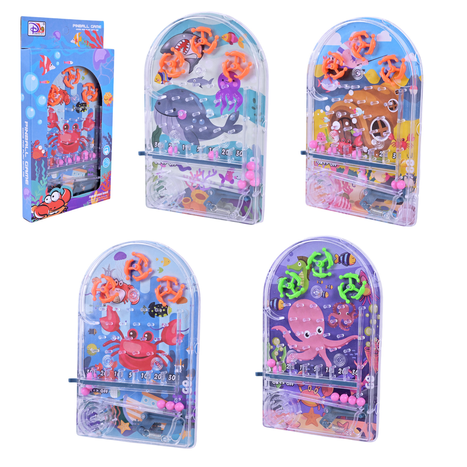 Пінбол арт. CJ8835-1A (480шт/2) 4 види мікс, короб. 14*1,5*16 см