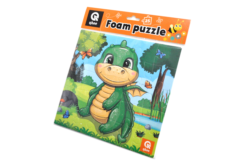 М'які фомові пазли - 25 елм. "Динозаврик" р. 23*23 см. QB100-002 qbee