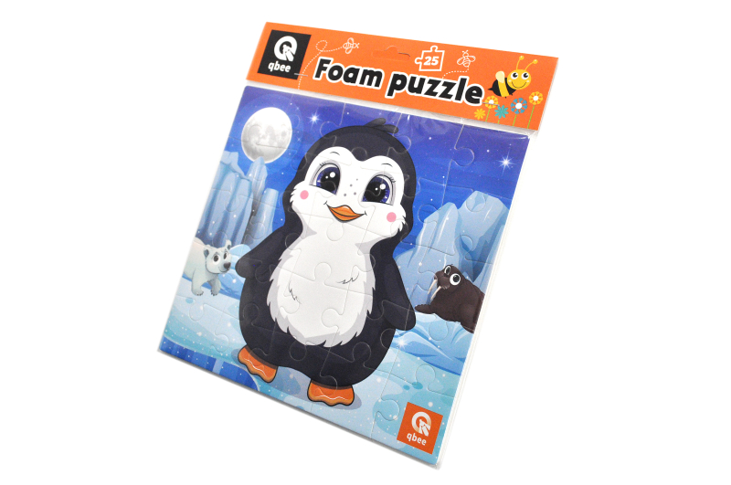 М'які фомові пазли - 25 елм. "Пінгвінчик" р. 23*23 см. QB100-004 qbee
