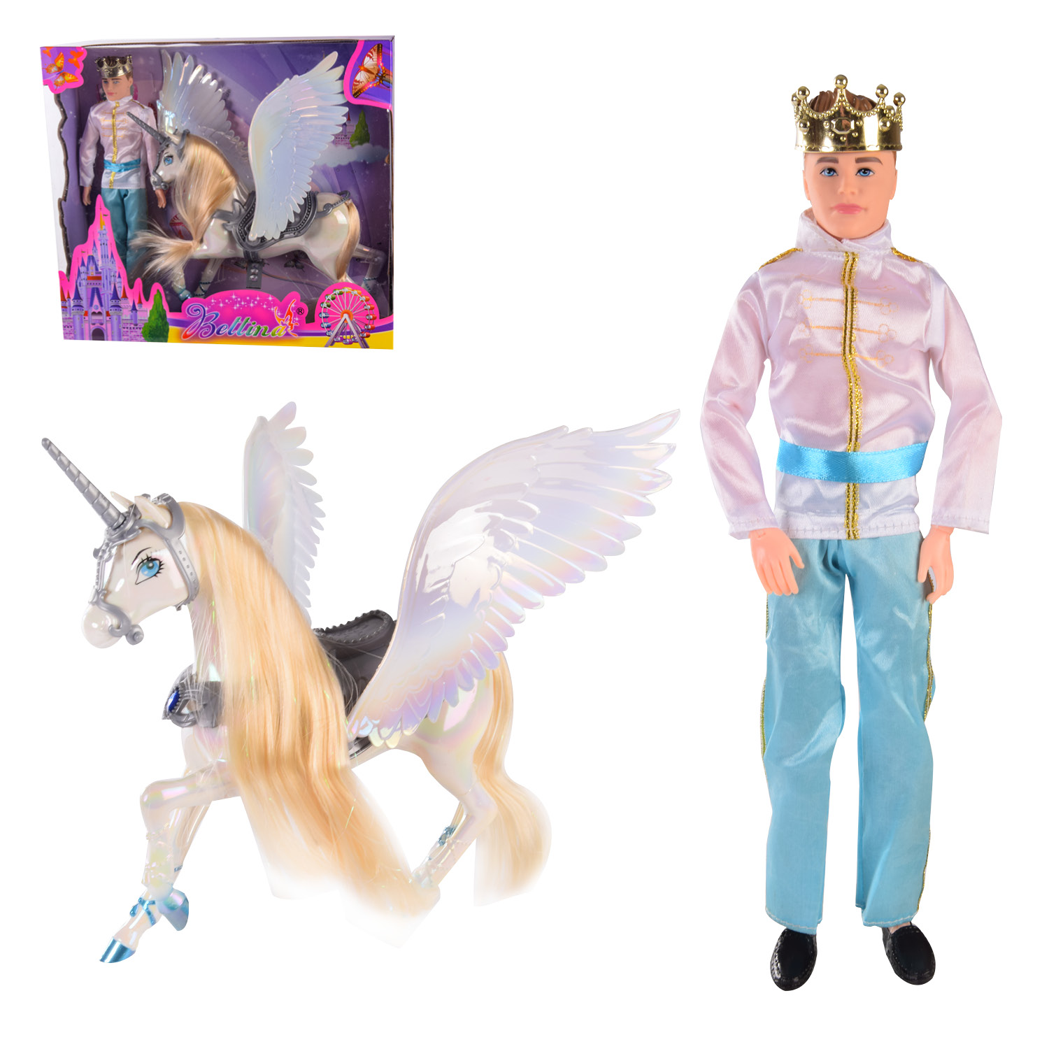 Лялька типу Барбі арт. 68256 (18шт/2) Кен с пегасом , короб. 32*9,5*36 см