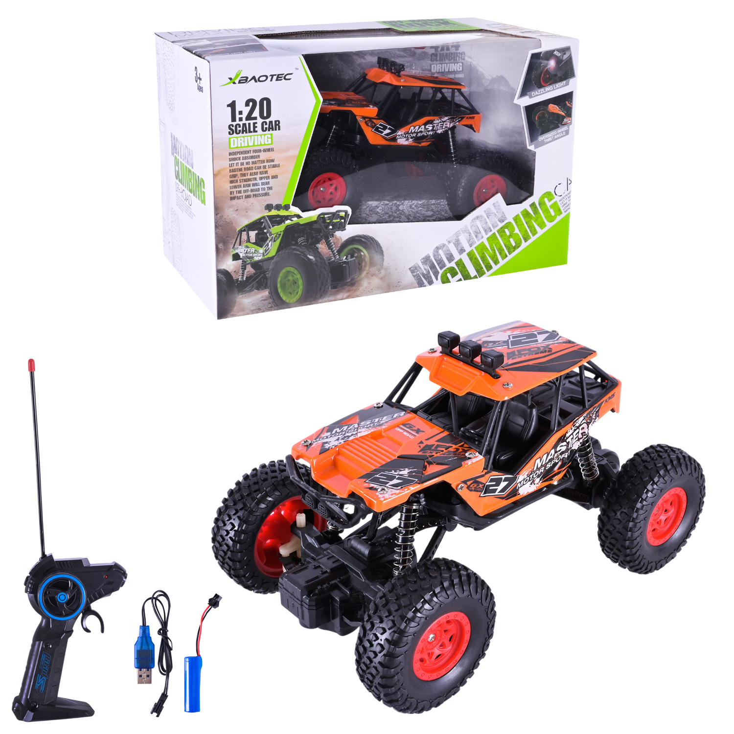 Машина р/к XB1010 (36шт/2) аккум. 3кольора,світло, короб.