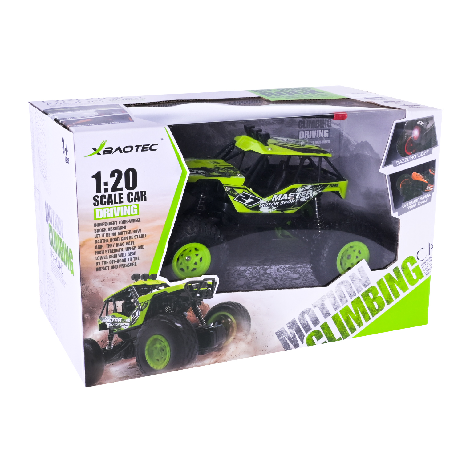 Машина р/к XB1010 (36шт/2) аккум. 3кольора,світло, короб.