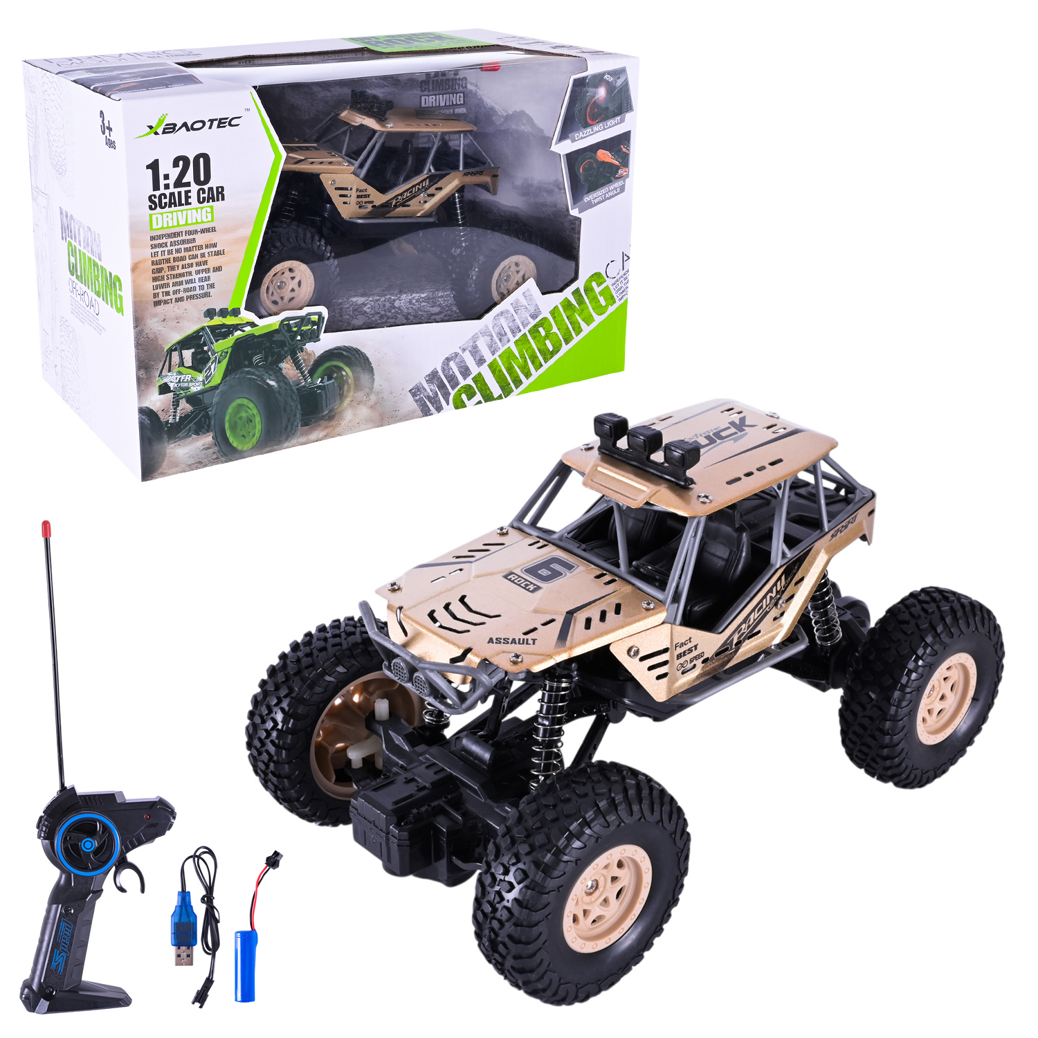 Машина р/к XB1042 (36шт/2) аккум. 3кольора,світло, короб.