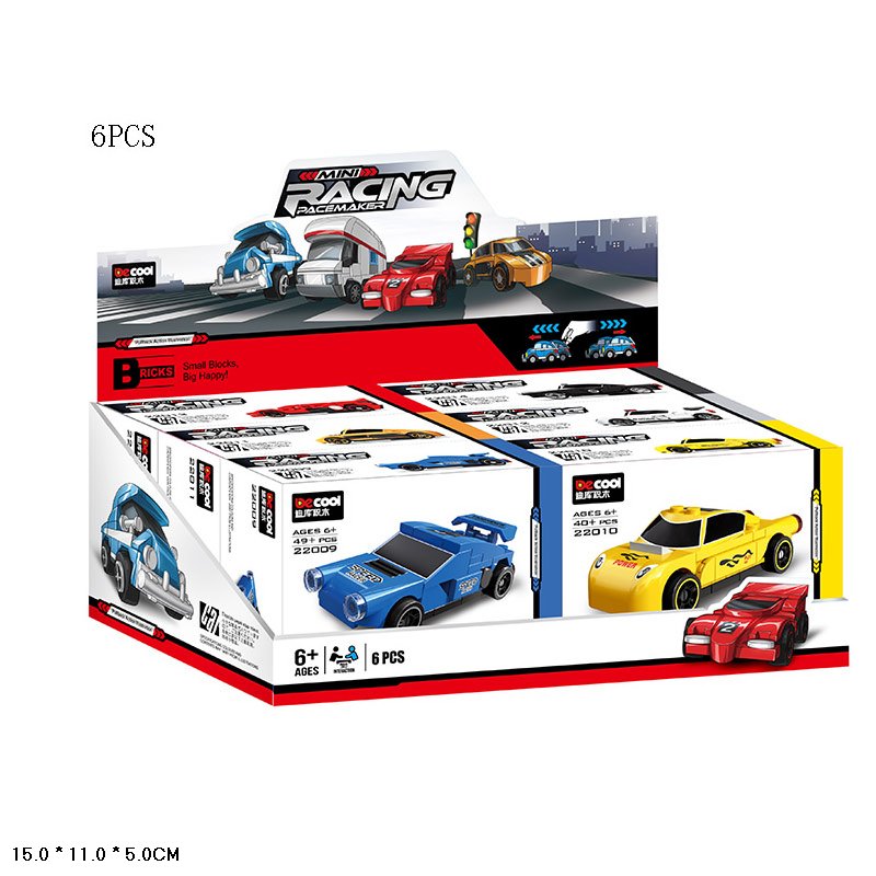 Конструктор арт. 22009-22014 (216шт/2) 40+дет.  6 видiв36 уп по 6шт у дисплеї 15*11*5см