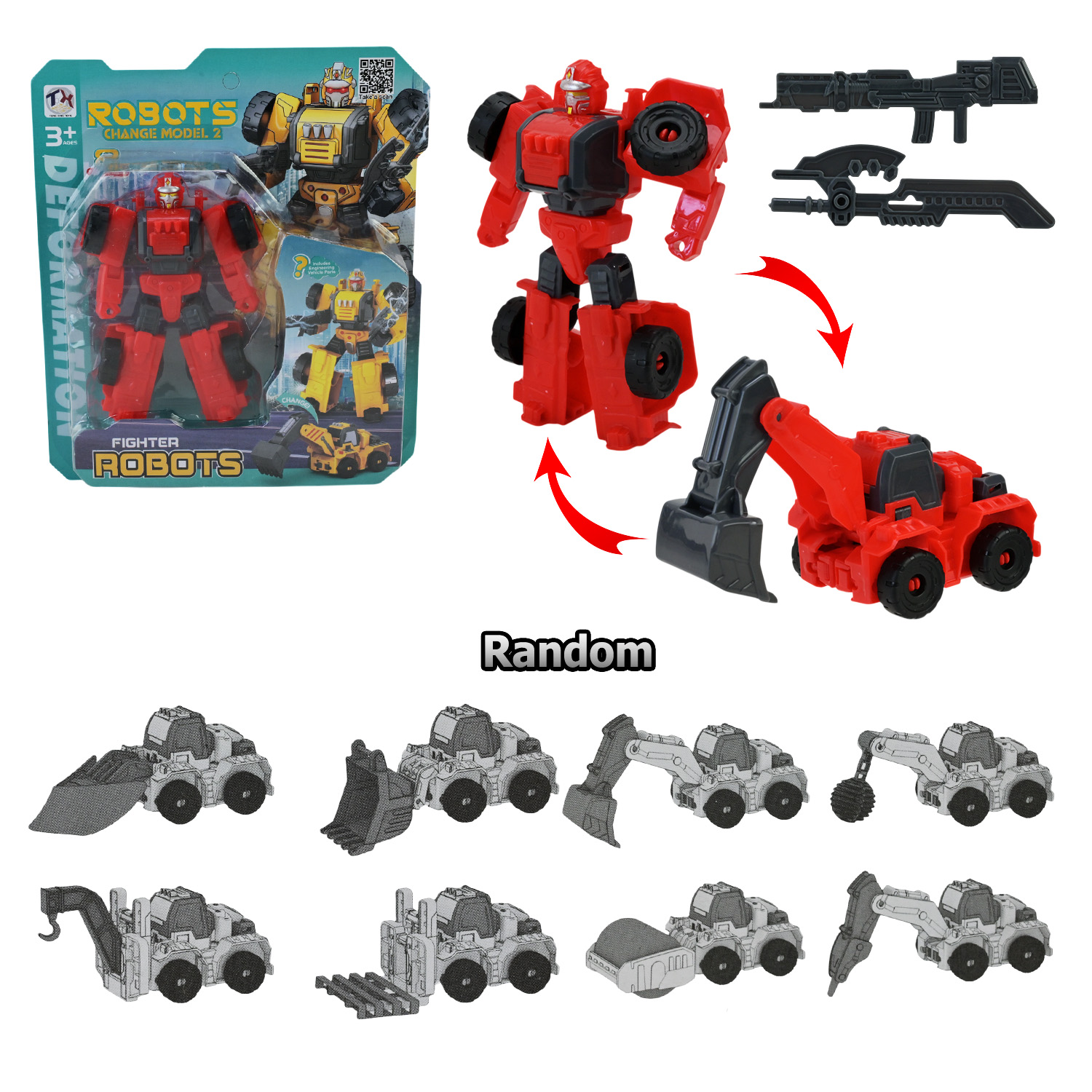 Трансформер арт. B001-2 (240шт/2) 8 видів,планшет 22,5*19,5*4,6см