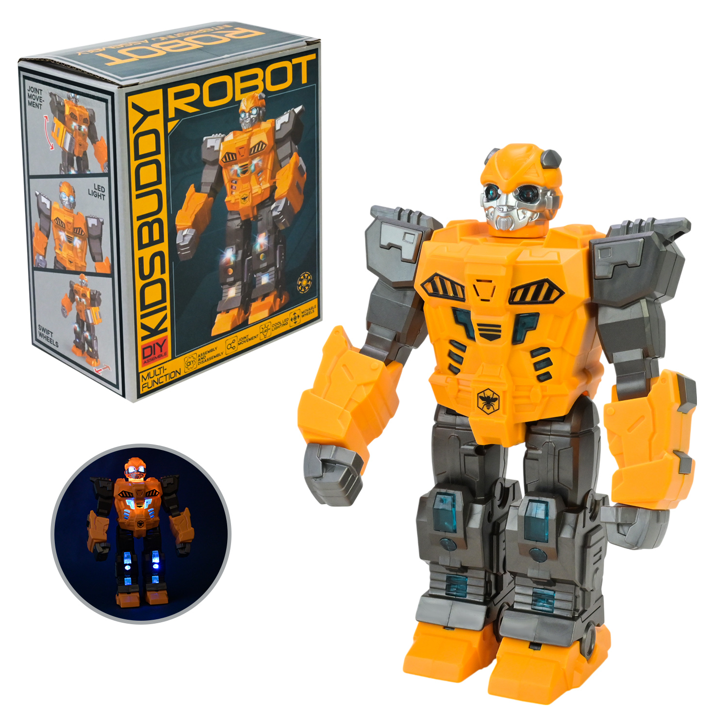 Робот батар арт. 0138-10 (48шт/2) ходить, світло,короб.15,5*8,2*13см