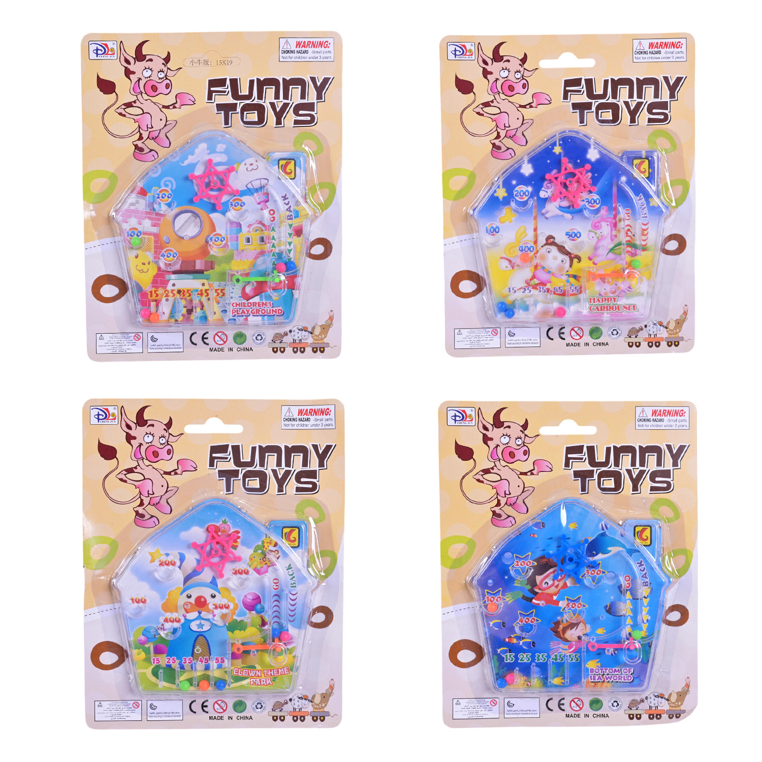 Пінбол арт. XN8812-1 (720шт/2) 4 види мікс,планшет 15*19*1,2 см