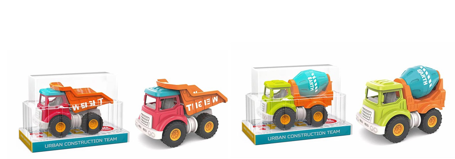 Машина арт. XG5-8/9 (144шт/2) Будтехніка, 2вида мікс, у слюді 15,2*8,2*11см