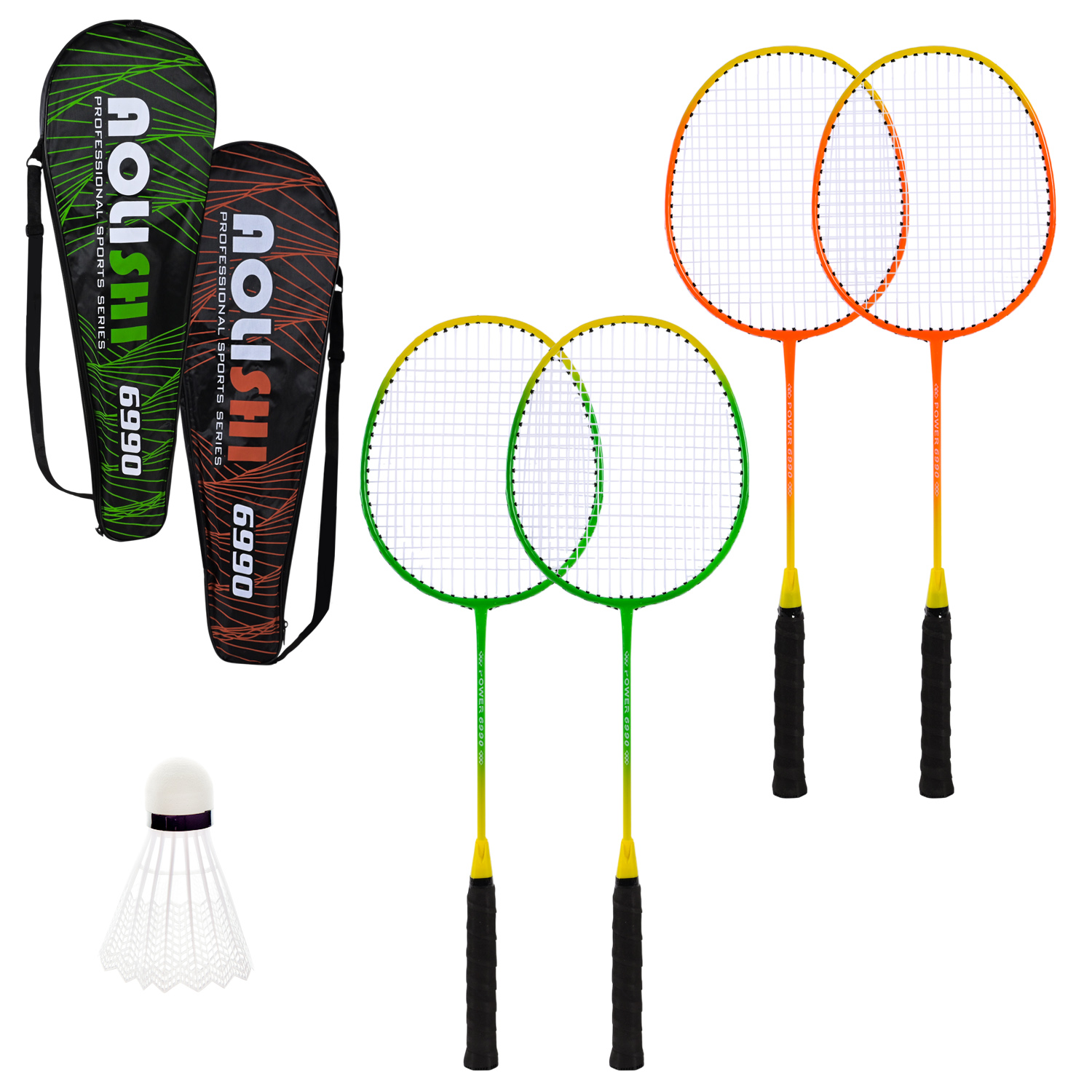 Бадмінтон арт. BD23626 (50шт)  2 ракетки нейлон+ волан у чохлі 65 см,2 колори