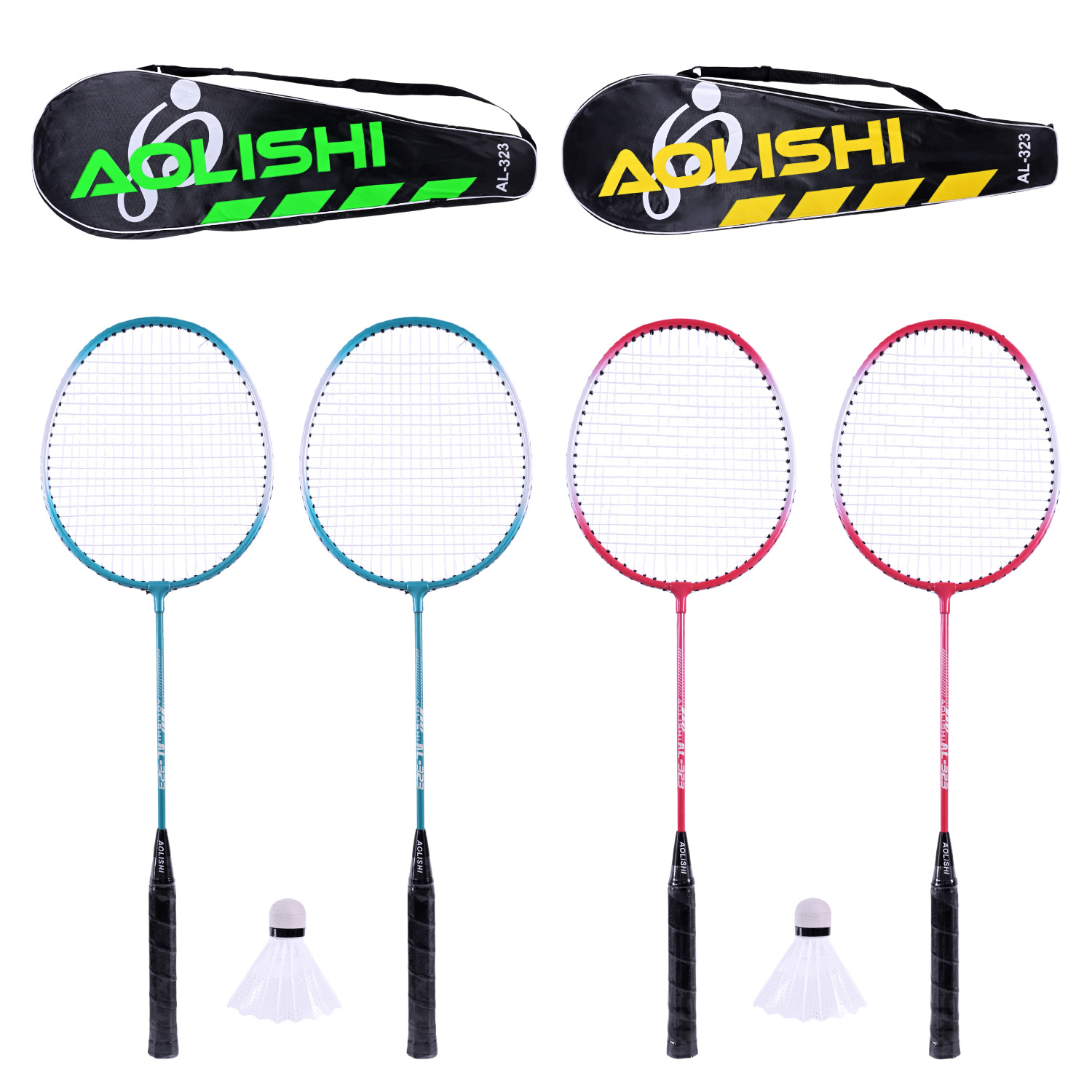 Бадмінтон арт. BD23628 (30шт) 2 ракетки нейлон+ волан у чохлі 65 см,2 колори