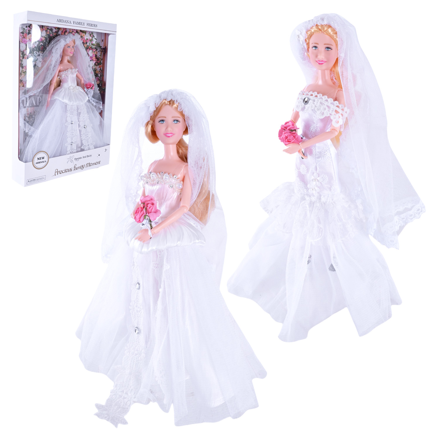 Лялька арт. A800-1/2 (48шт/2) мікс 2 види, наречена, р-р ляльки короб. 29см