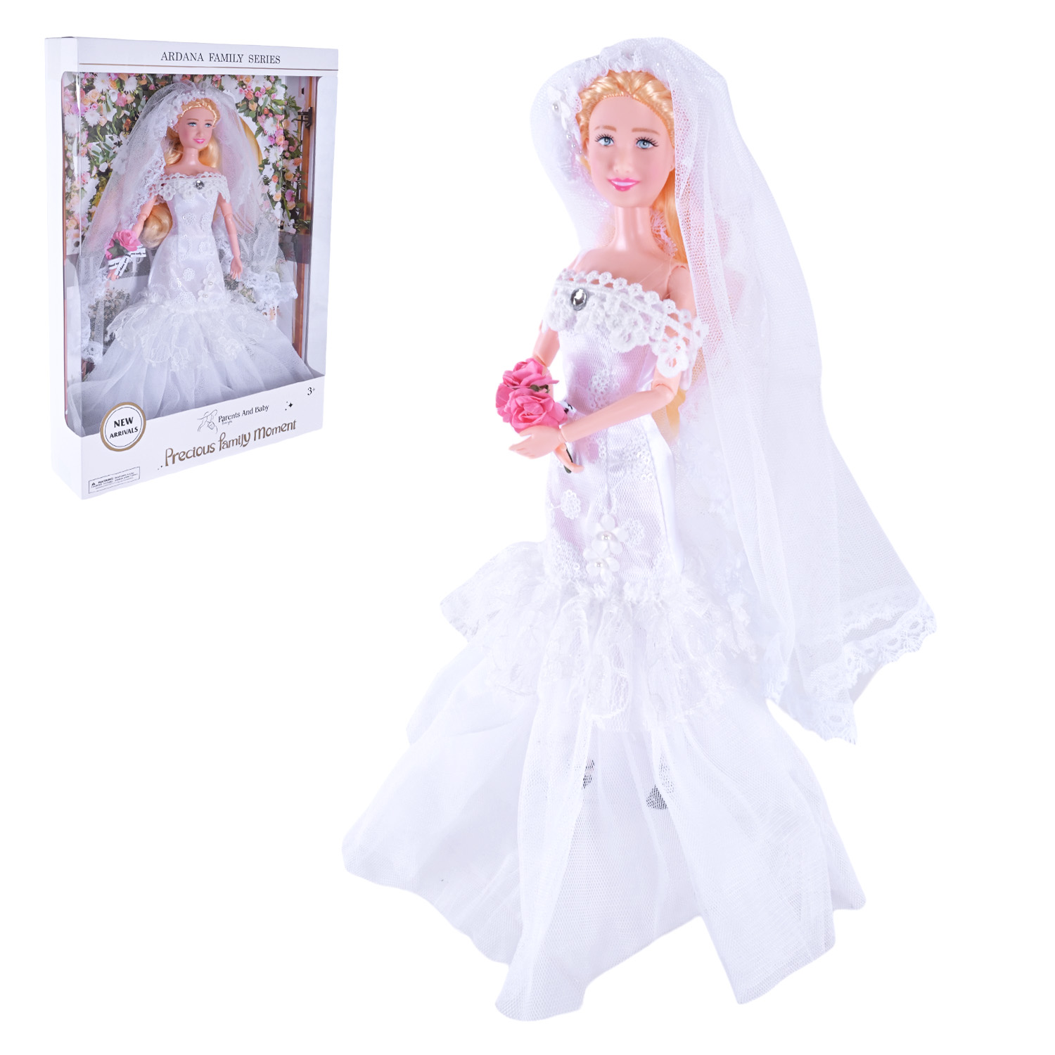 Лялька арт. A800-1/2 (48шт/2) типу Барбі,мікс 2 види, наречена, р-р ляльки короб. 29см