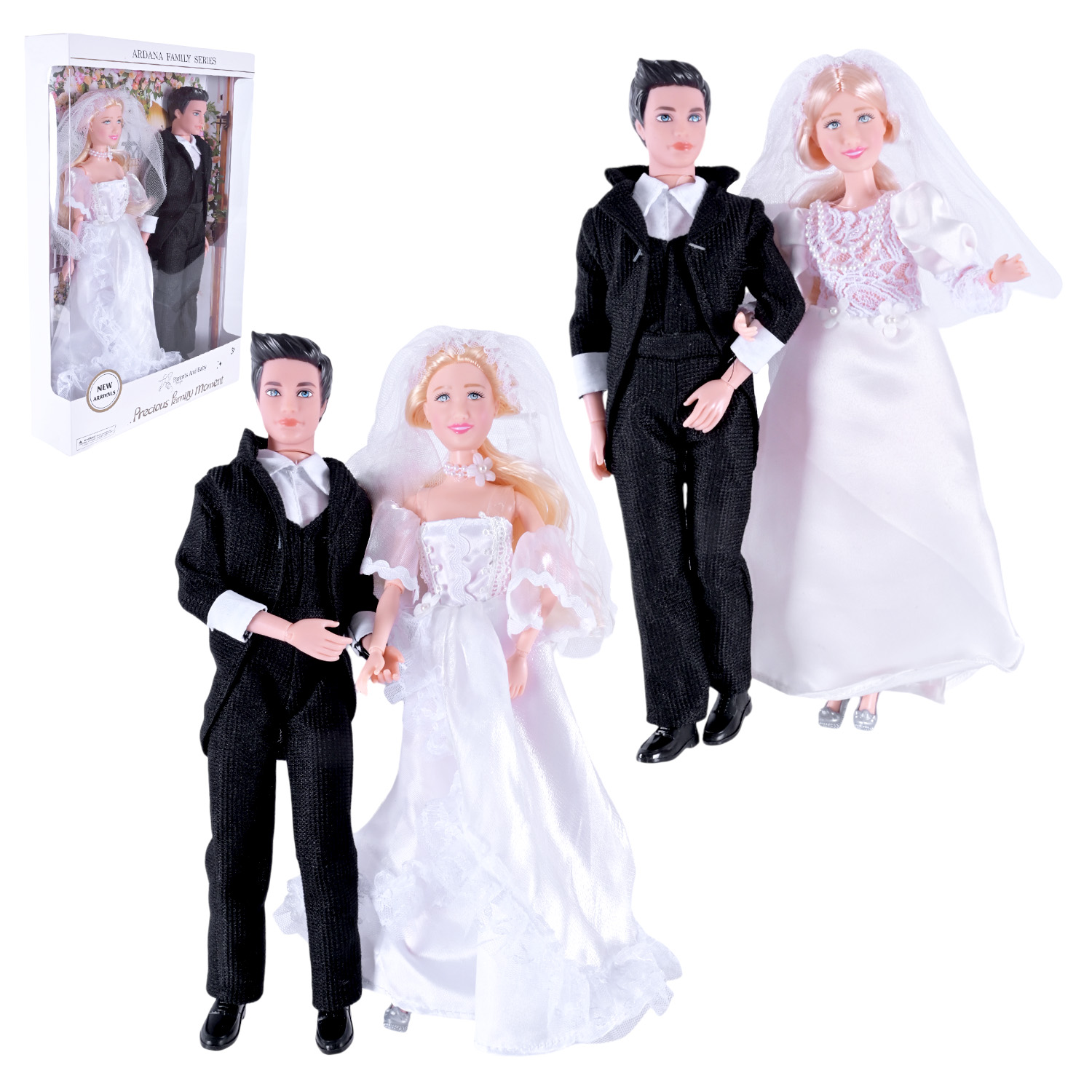 Лялька арт. A801-1/2 (48шт/2) мікс 2 види, наречений та наречена, р-р ляльки короб. 29см