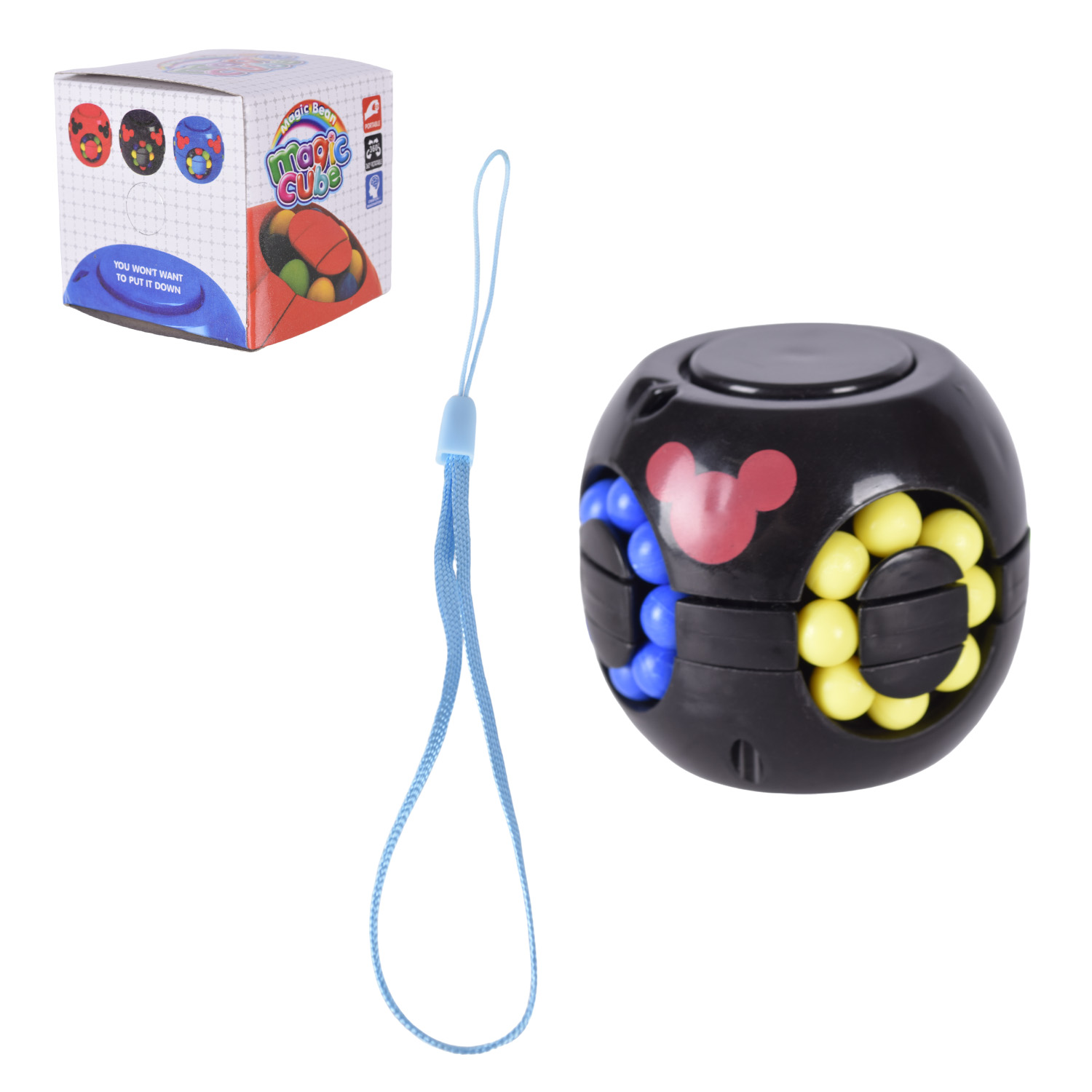 Головоломка арт. 6699-51+ (360шт)3 кольори мікс, лабіринт з намистин, пакет. 6*6,4*6,4см