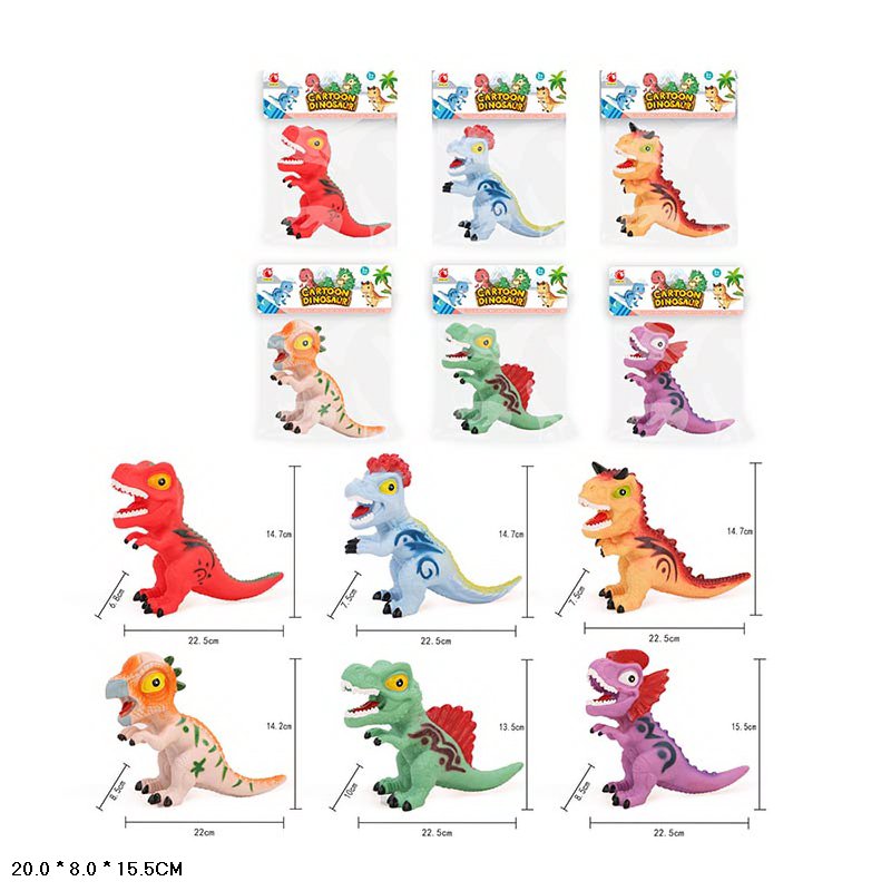 Тварина арт. 1313 (144шт/2) 6 видів мікс, гумова з силіконовим наповнювачем, пакет. 20*8*15,5см