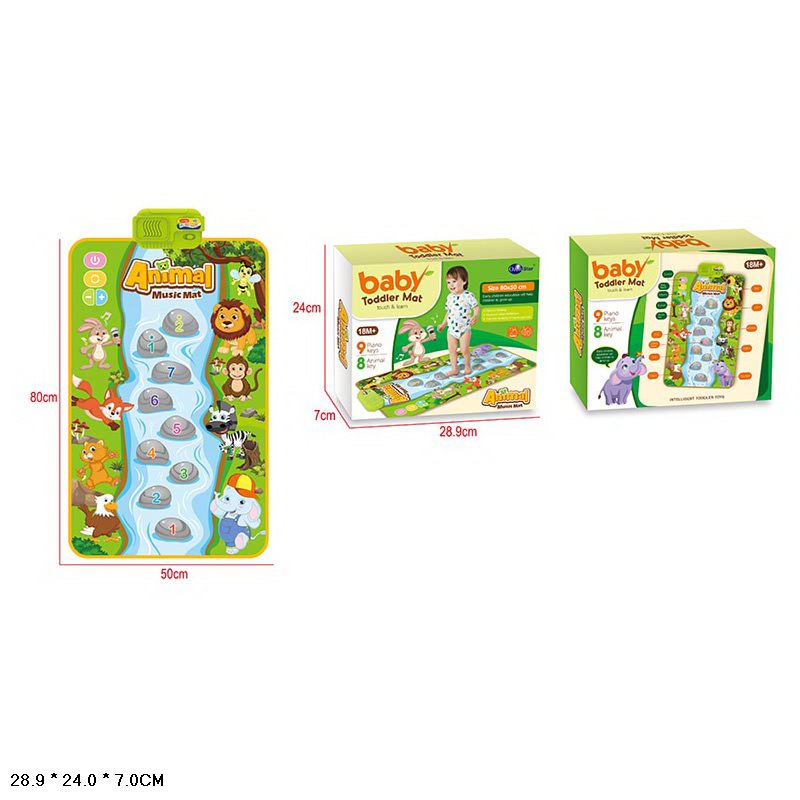 Килимок муз. арт. 757-12 (48шт/2) звуки тварин, р-н 50*80см, короб. 28,9*7*24см