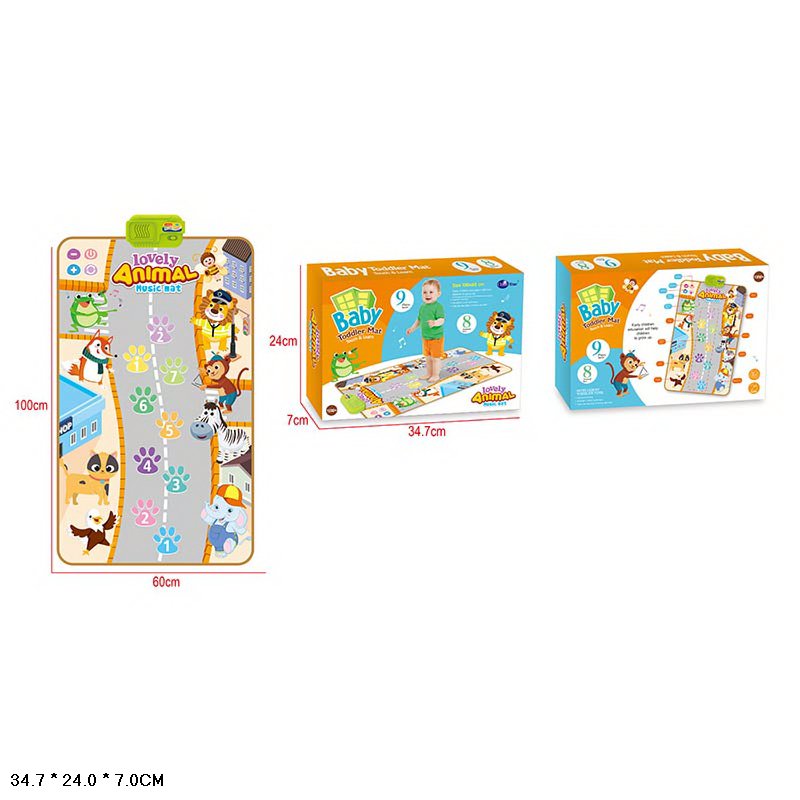 Килимок муз. арт. 757-13 (36шт/2) звуки тварин, р-н 60*100см, короб. 34,7*7*24см