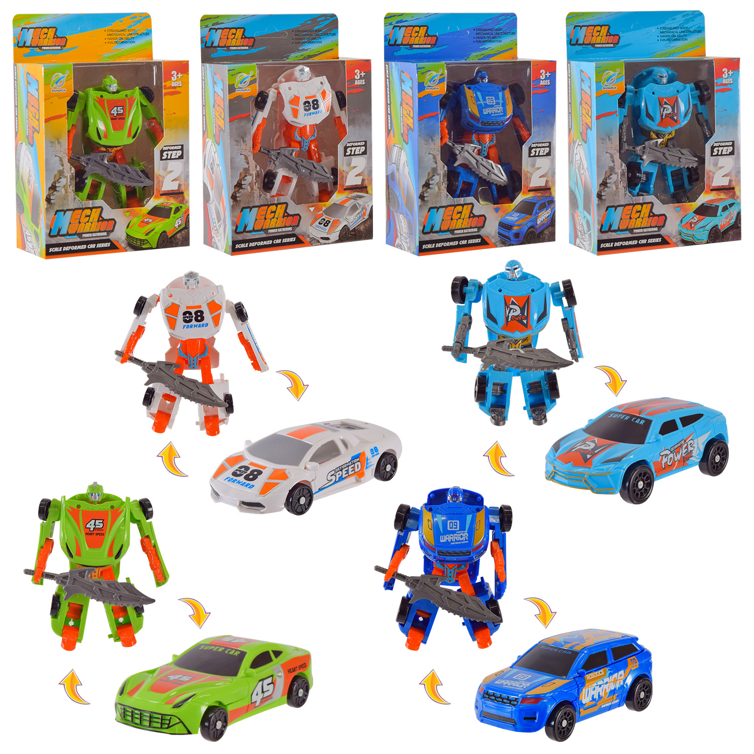 Трансформер арт. 39-92 (144шт/2)   4вида, короб. 13*6*25см