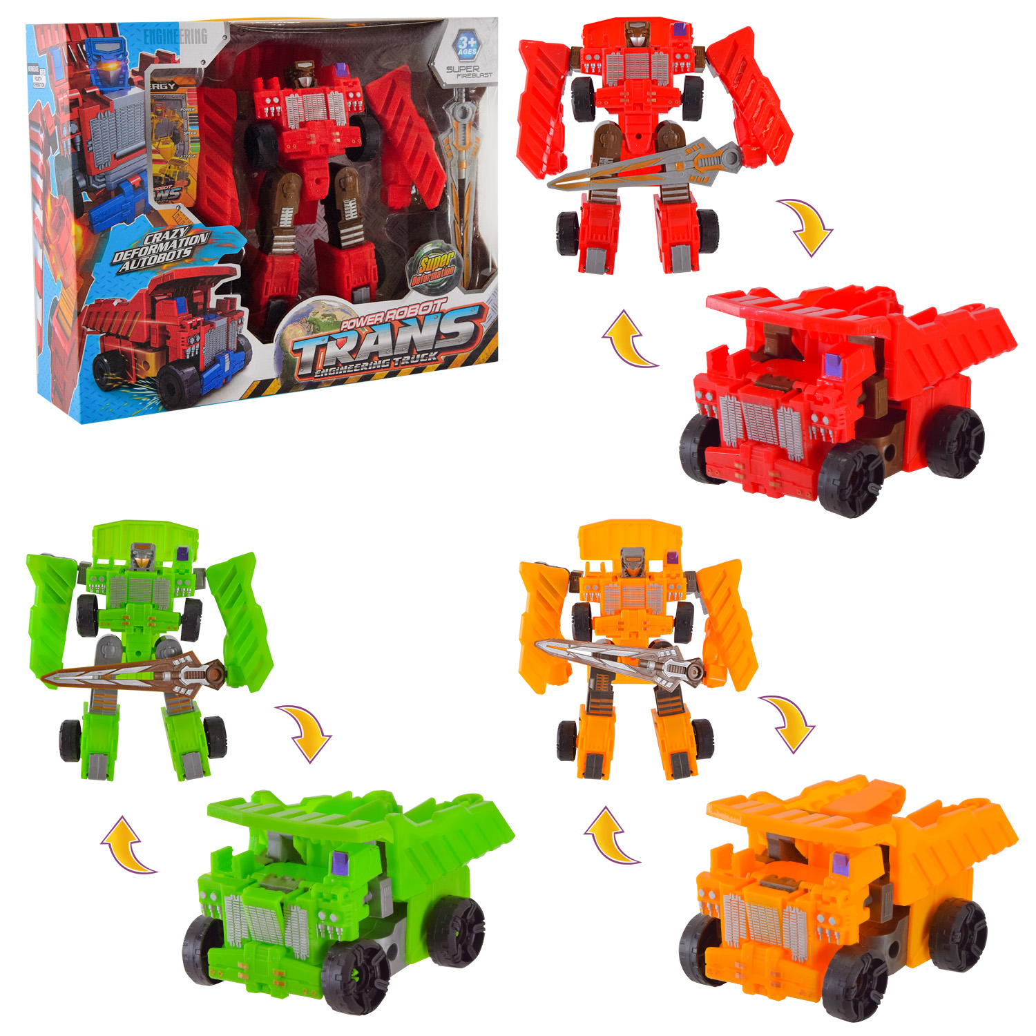 Трансформер арт. 1689C (60шт)   3вида, короб. 32*9*25см