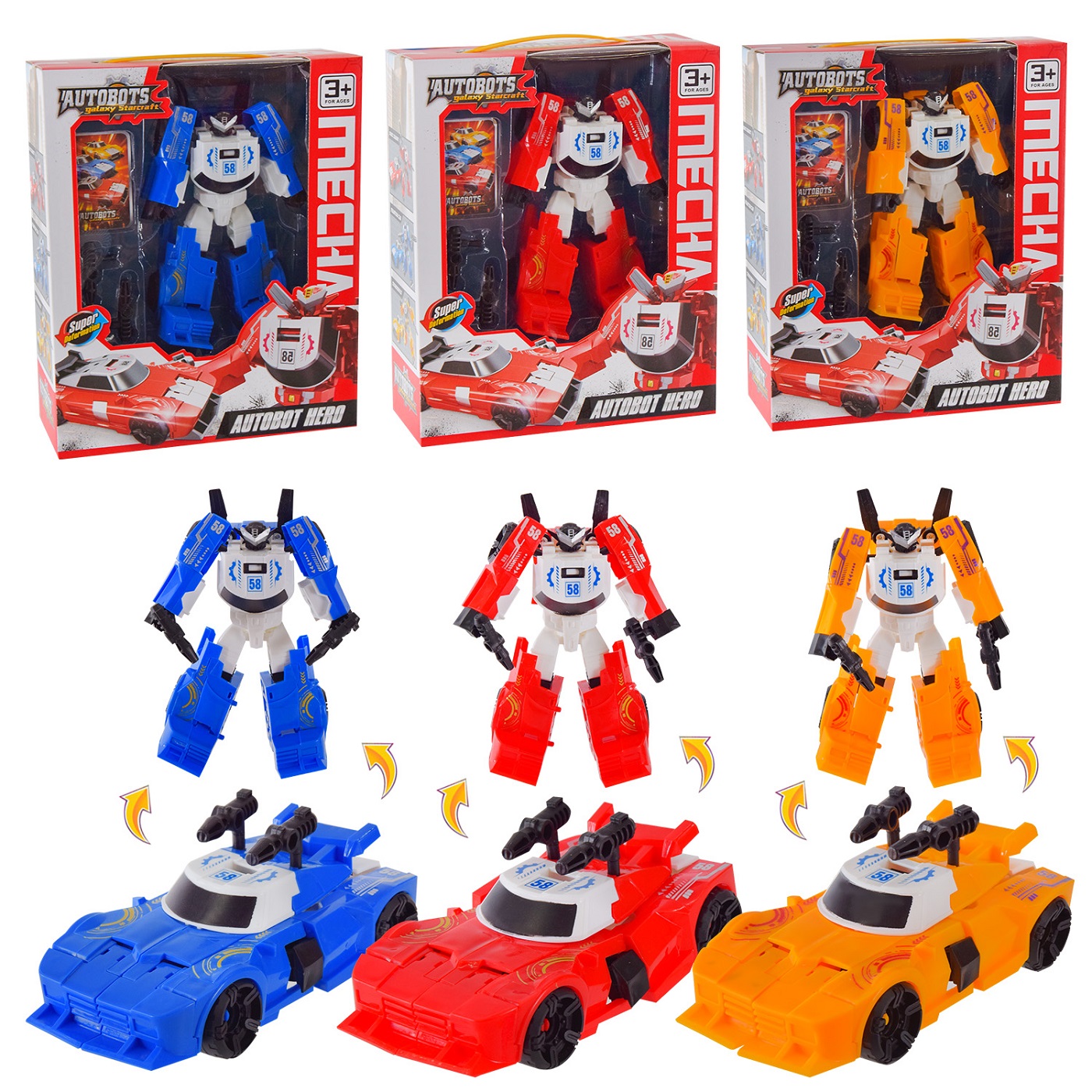 Трансформер арт. 039 (72шт/2)   3вида, короб. 23*9,5*28см