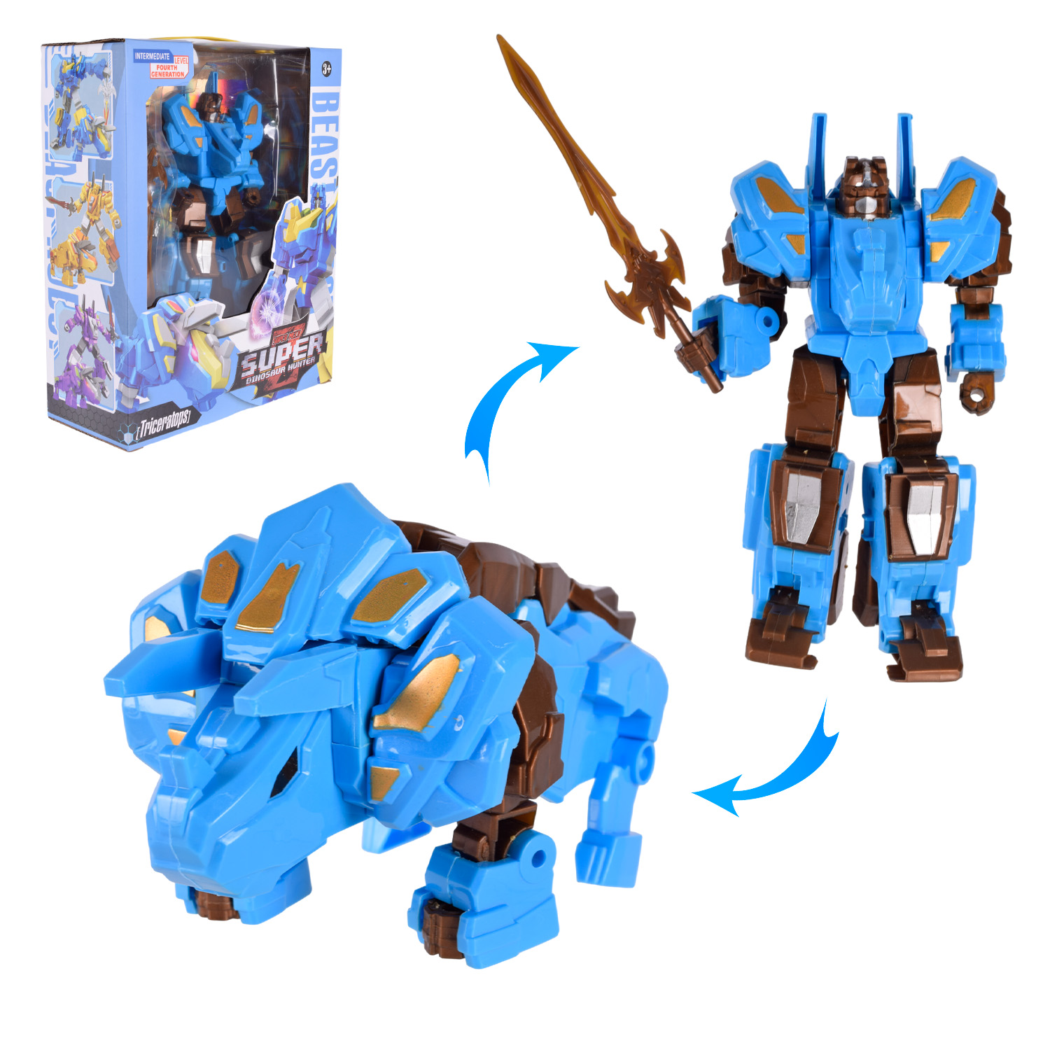 Трансформер арт. 038 (72шт) 3вида, короб. 23*9,5*28см