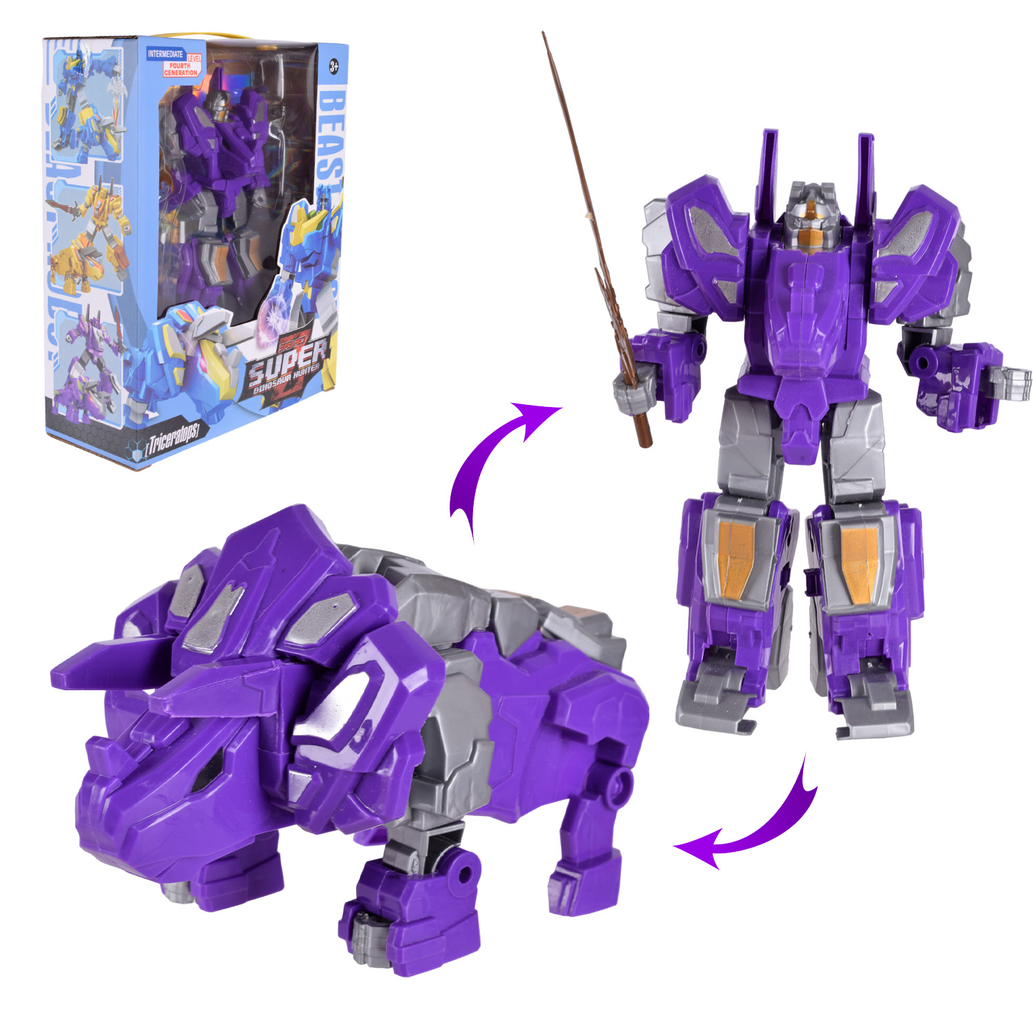 Трансформер арт. 038 (72шт) 3вида, короб. 23*9,5*28см