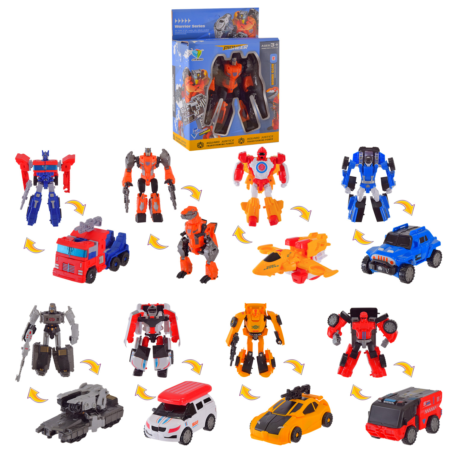 Трансформер арт. 788-75Y (120шт/2)   8видів, короб. 15,5*7,7*21,5см