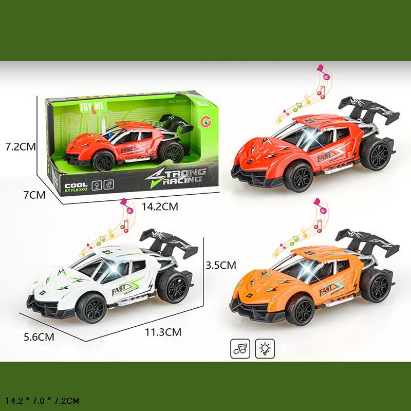 Машина арт. 9812-1C (360шт/4) батар. 3кольора, світло,звук, короб. 14,2*7*7,2см