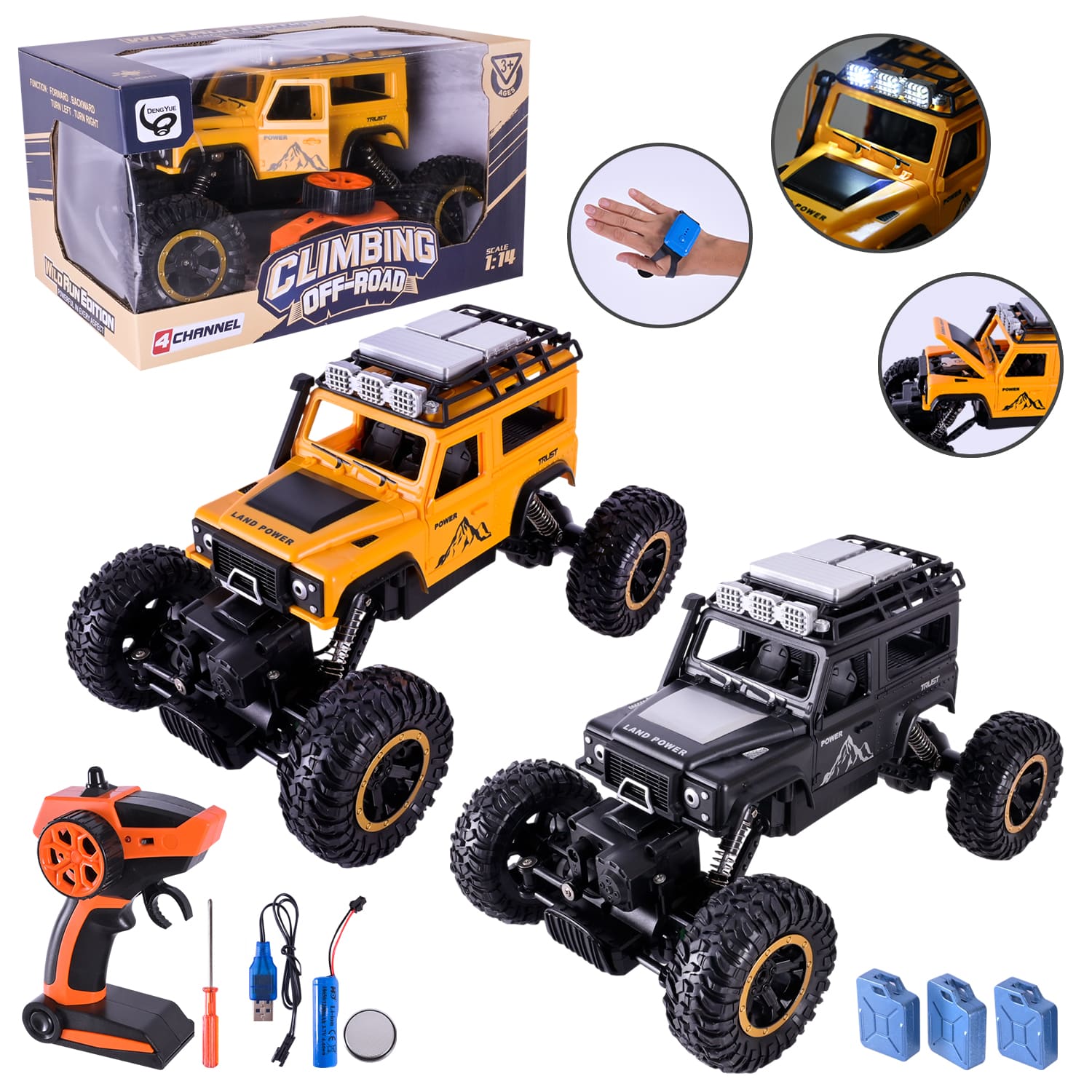 Машина р/к арт. DY-564S (36шт/2) акум. 2кольора, управління рукою+пульт, короб. 28*18*16см