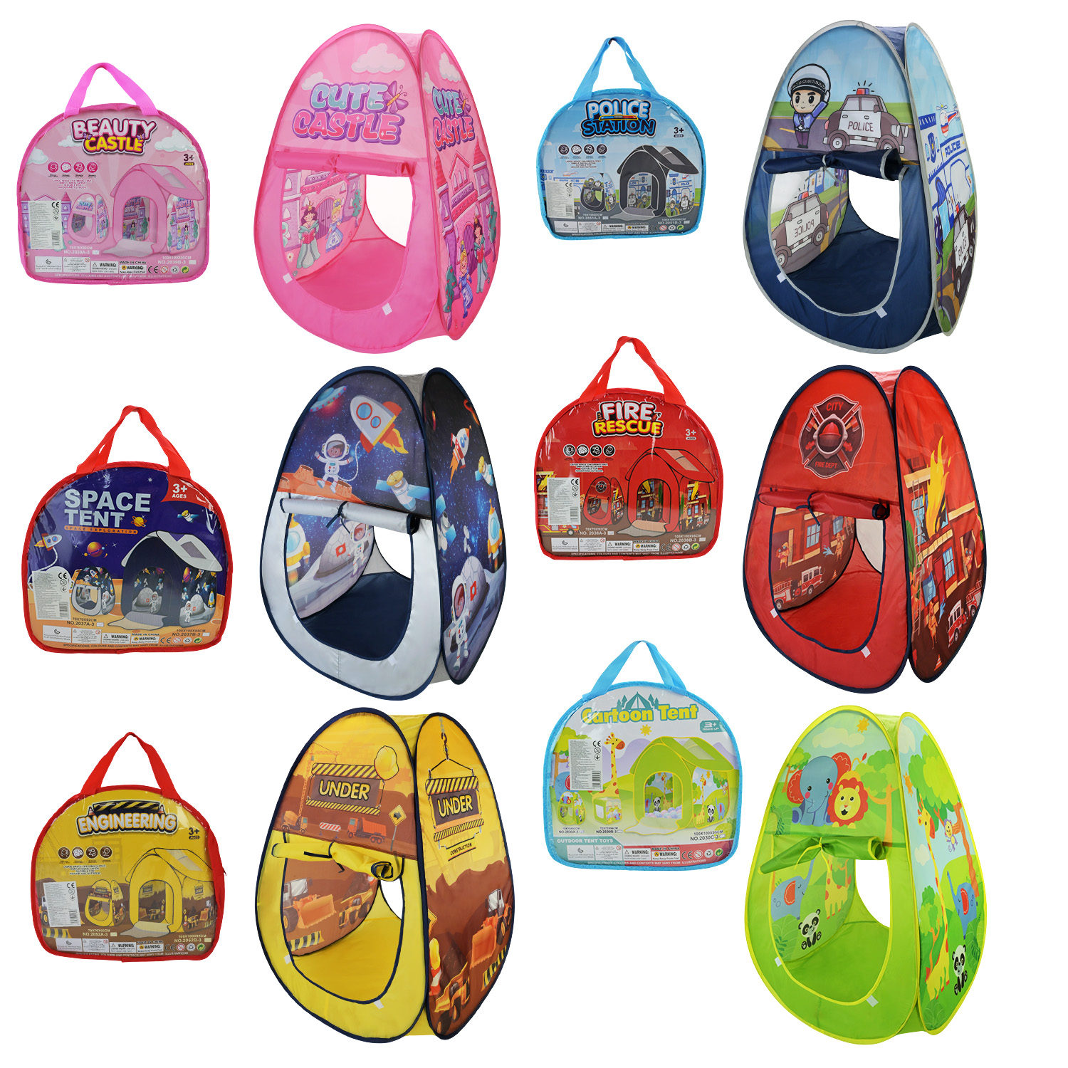 Намет для малюків арт. 2037A/39A/52A/38A/30 (48шт/2) 6 кольорів р-р 66*65*91  см, у сумці 35*6*32 см