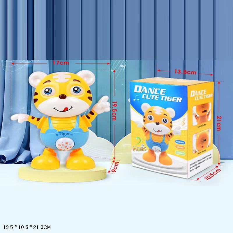 Тигр муз. арт. 0880A (72шт) звук, рух, танці, р-р 19*9*17, короб.21*10,5*13,5см