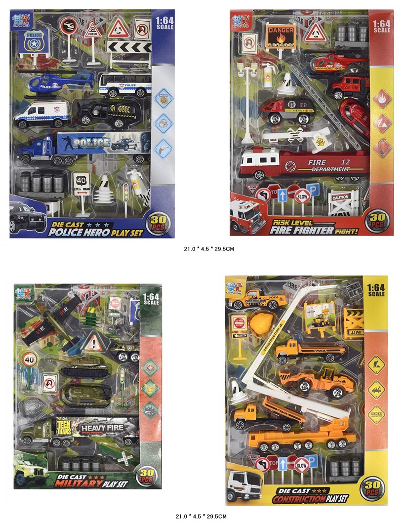 Набір машин мет. арт. XY222/220/223/221 (48шт/2) 4 види короб. 29,5*21*4,5см