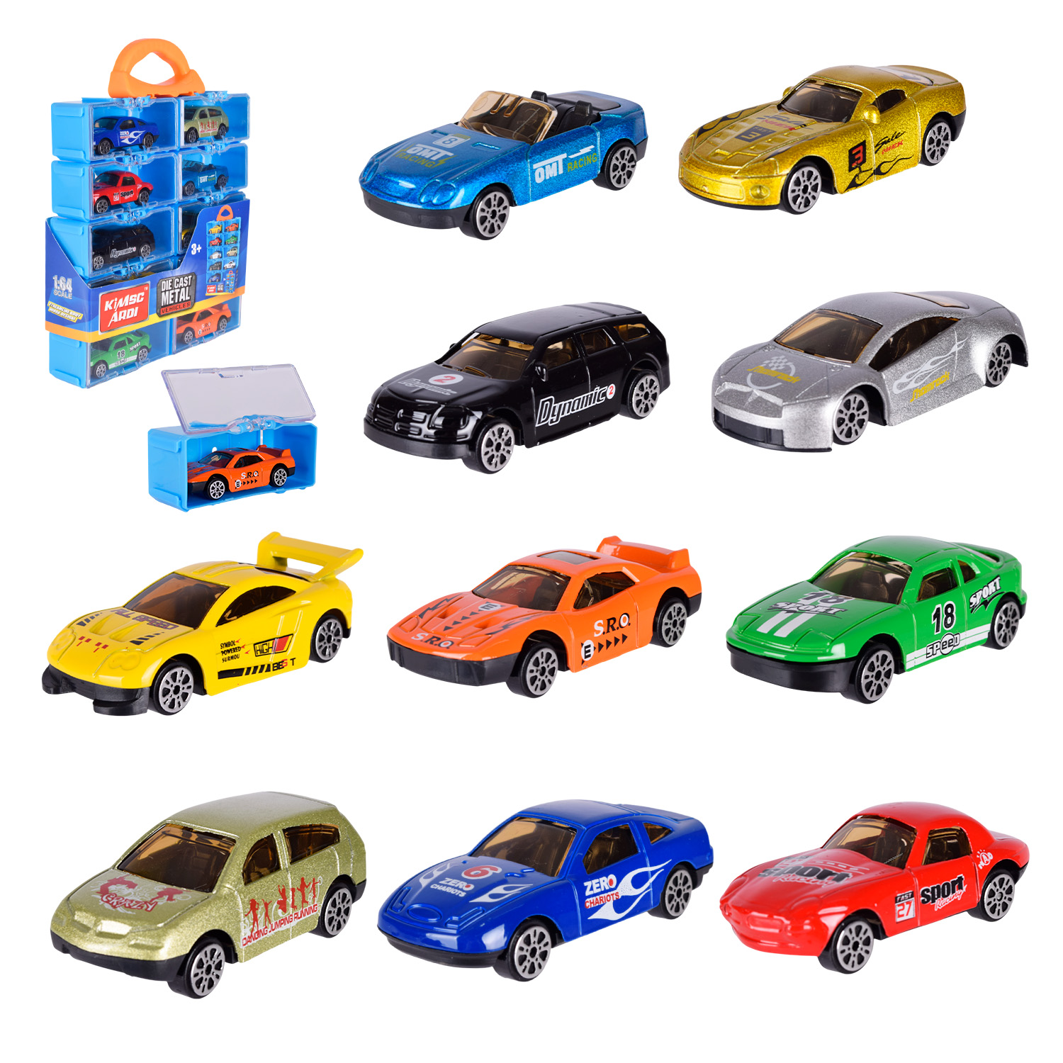 Набір машин мет. арт. XY905-10 (48шт/2) у кейсі