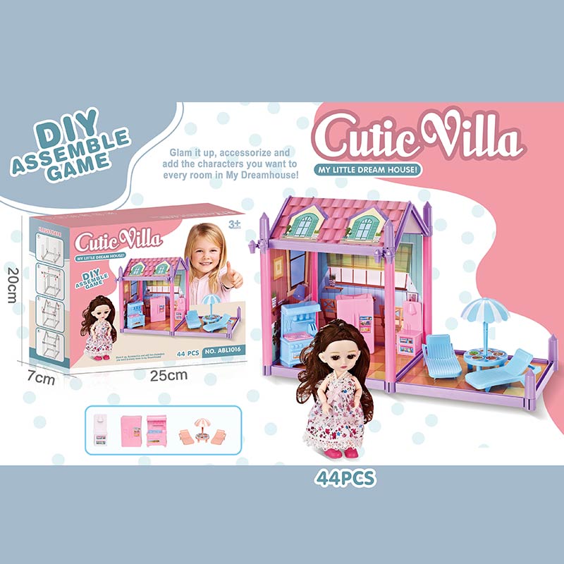 Будинок арт. ABL1016 (72шт/2) з лялькою, аксес, короб. 20*25*7 см