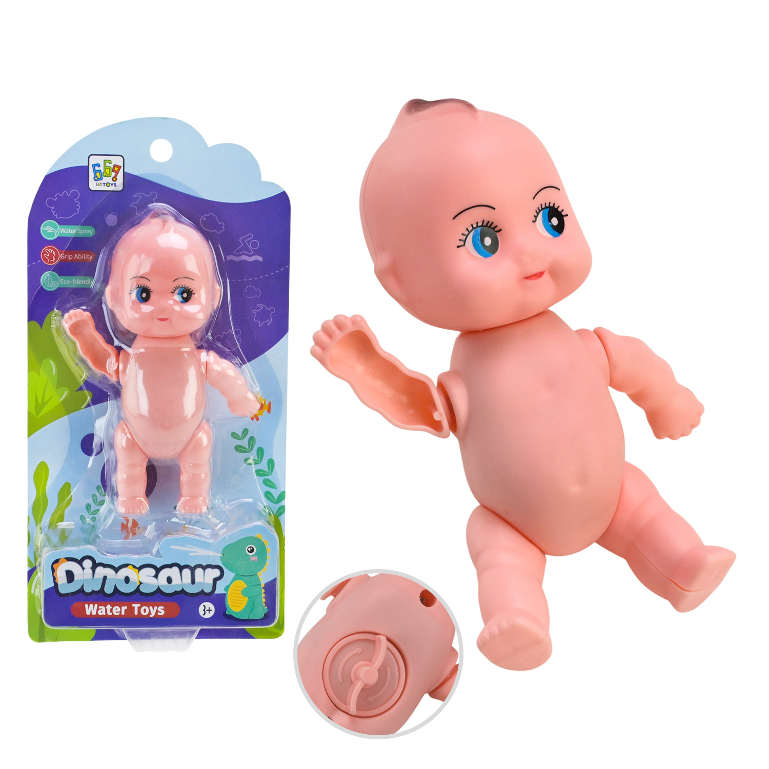 Водоплавні іграшки арт. 669-001F2 (288шт/2) лялька заводна, р-р13,5*8, планшет 24*12см