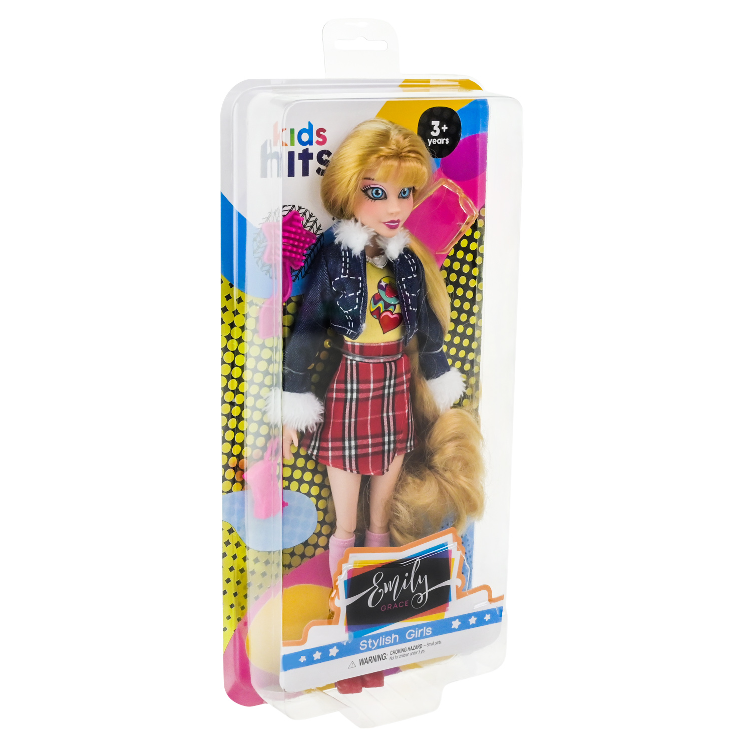 Лялька Emily Grace арт. KH24/006 (12шт) в стильному вбранні, кежуал стиль, аксес короб. 16,4*37,5*5,2 см